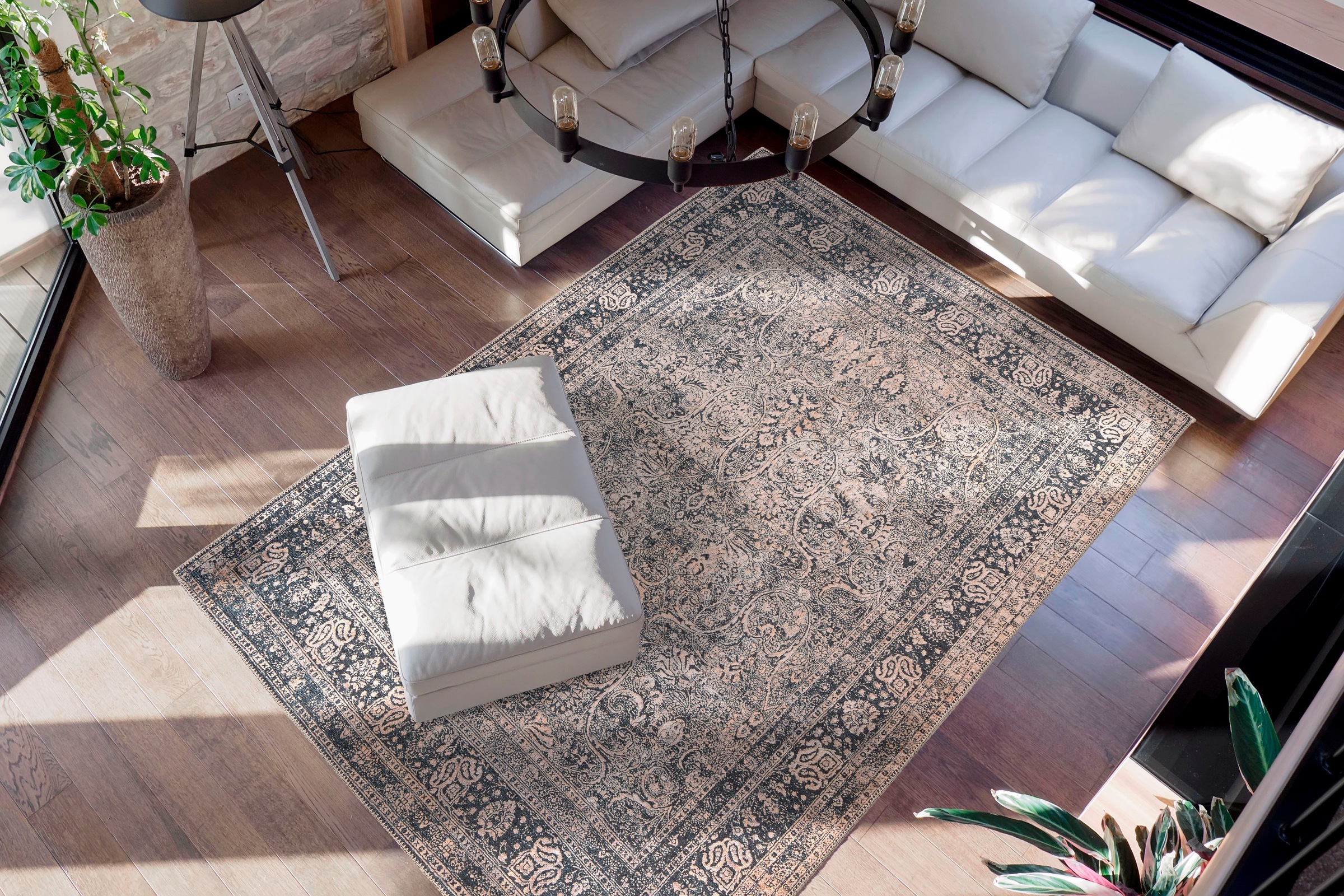 me gusta Teppich »Faye 925«, rechteckig, 6 mm Höhe, Flachgewebe, gedrucktes Motiv, Wohnzimmer