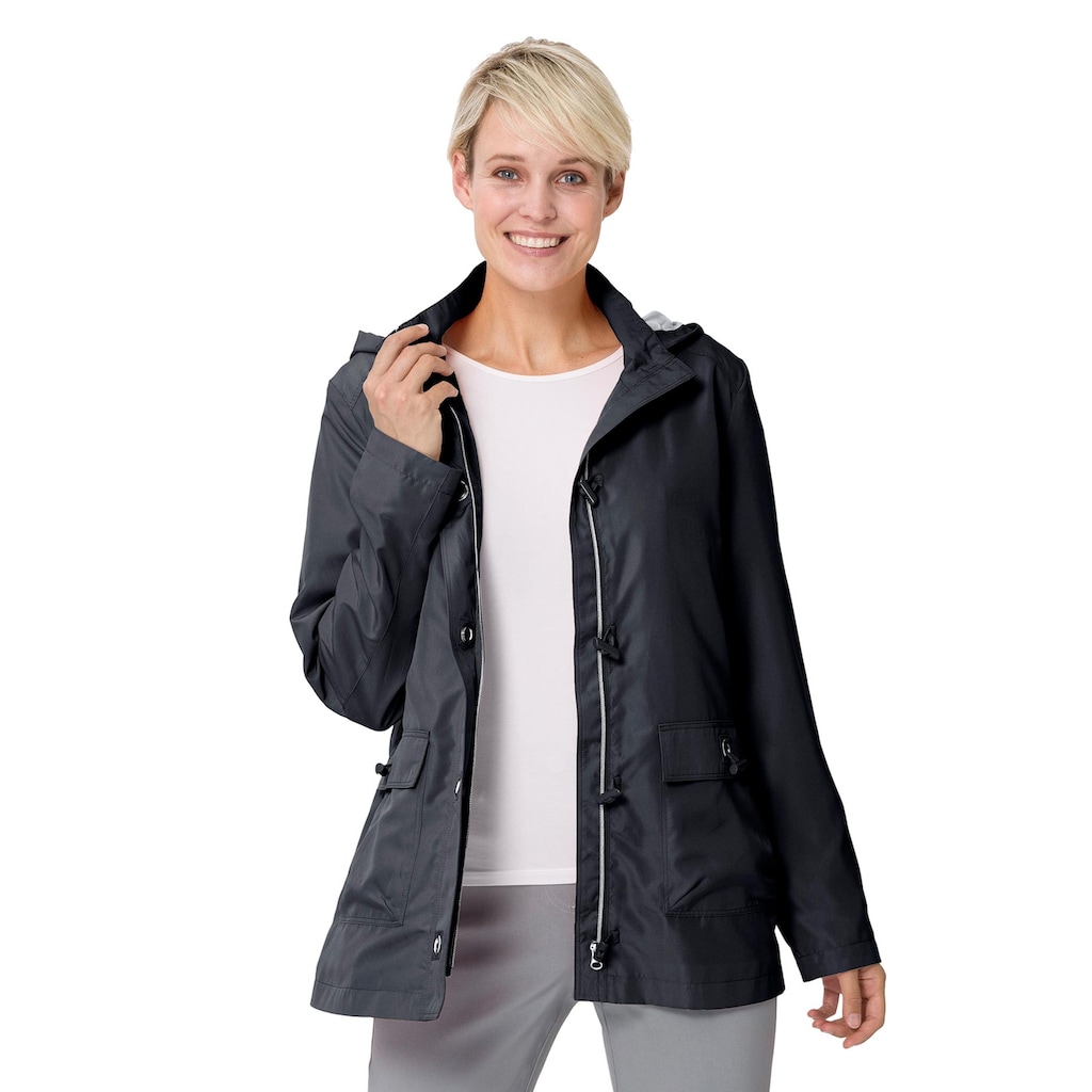 Classic Basics Langjacke, mit Kapuze