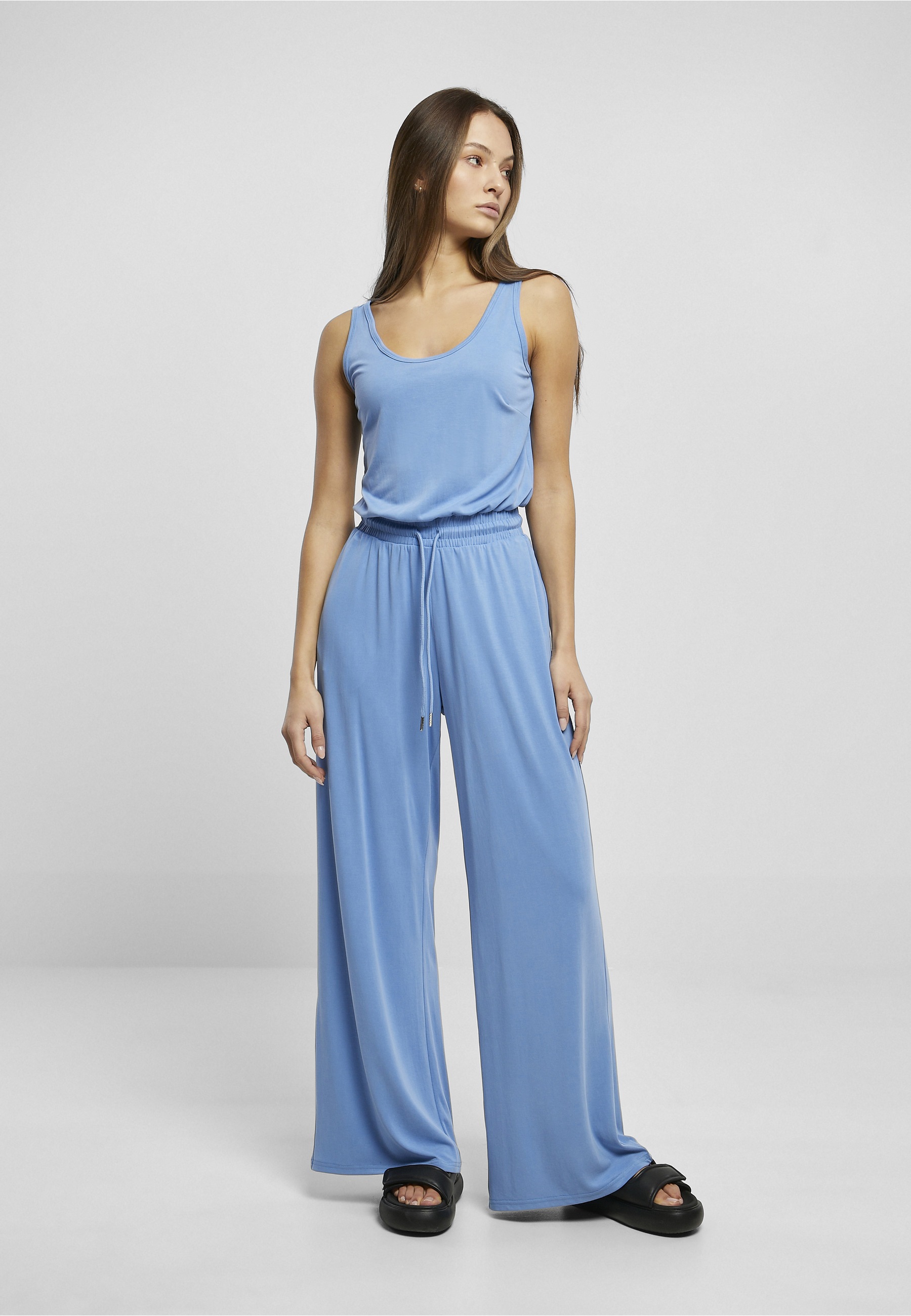 URBAN CLASSICS Jumpsuit »Urban Classics Damen Ladies Long Sleevless Modal Jumpsuit« 1 Stk.