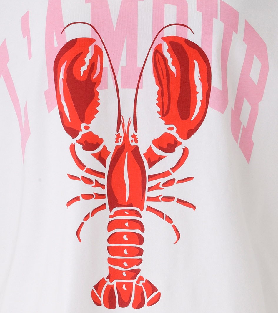 Aniston CASUAL T-Shirt, mit Krebs und Schriftzügen bedruckt - NEUE KOLLEKTION