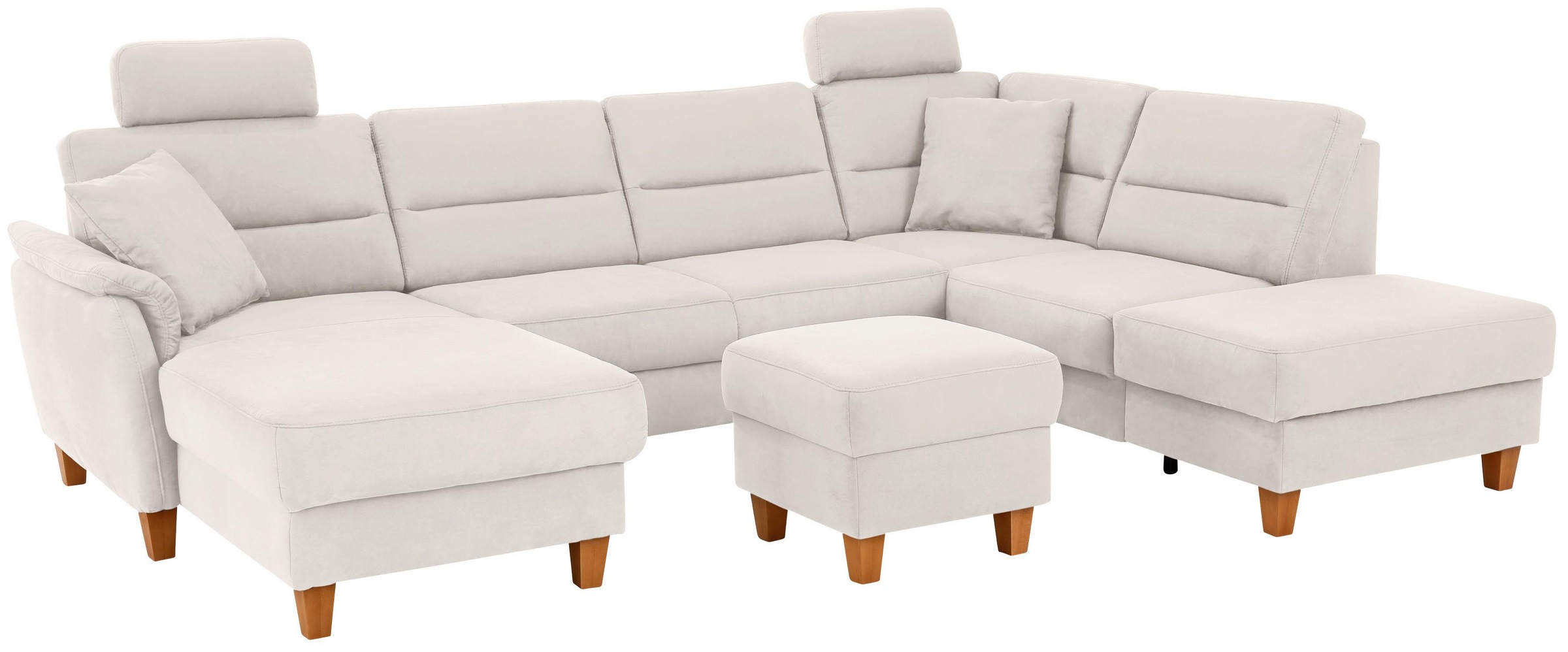 Home affaire Wohnlandschaft "Palmera U-Form, B: 308 cm" optional Bettfunkti günstig online kaufen