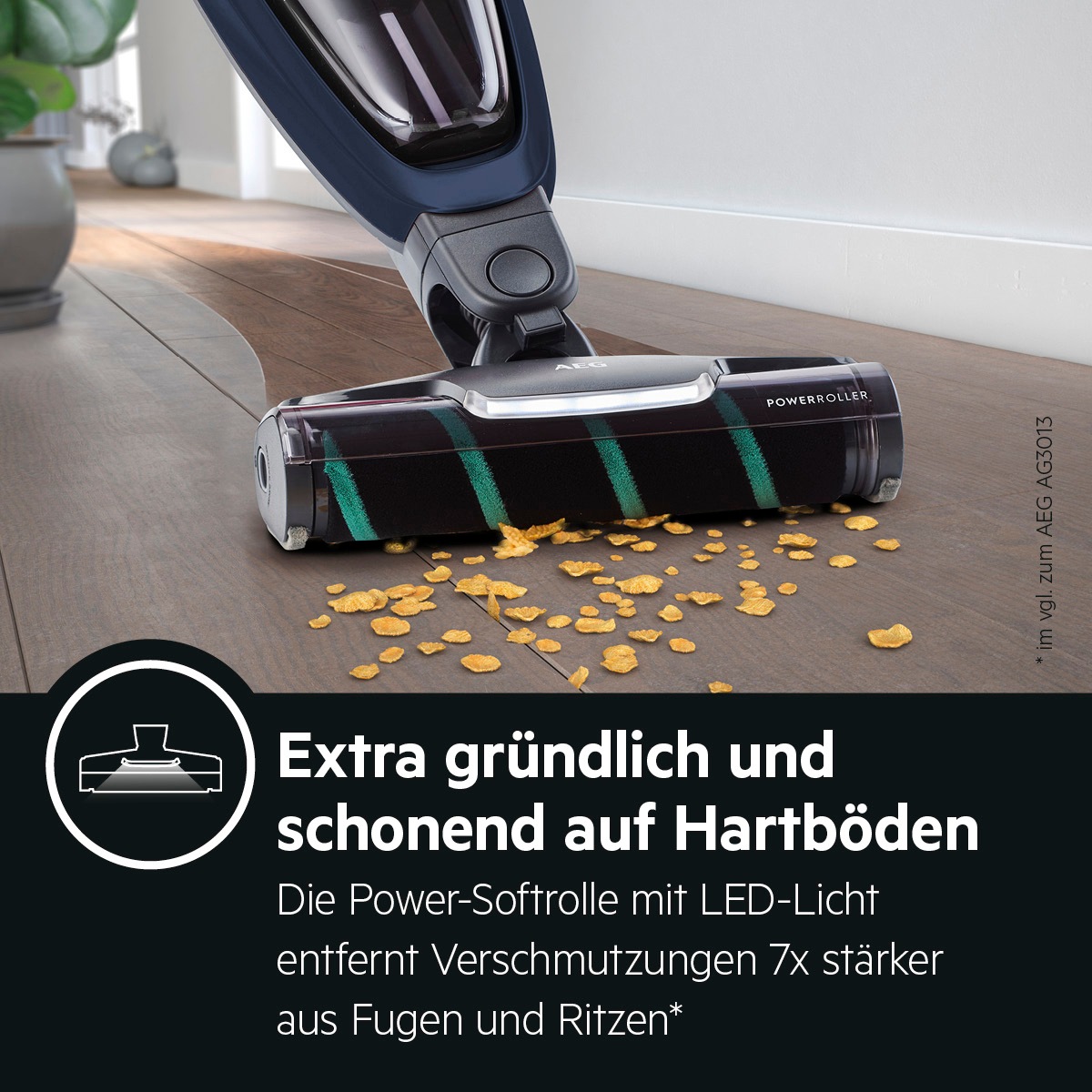 AEG Akku-Stielstaubsauger »QX7-1-P5IB«, 2in1 Design, Mit Power-Softrolle