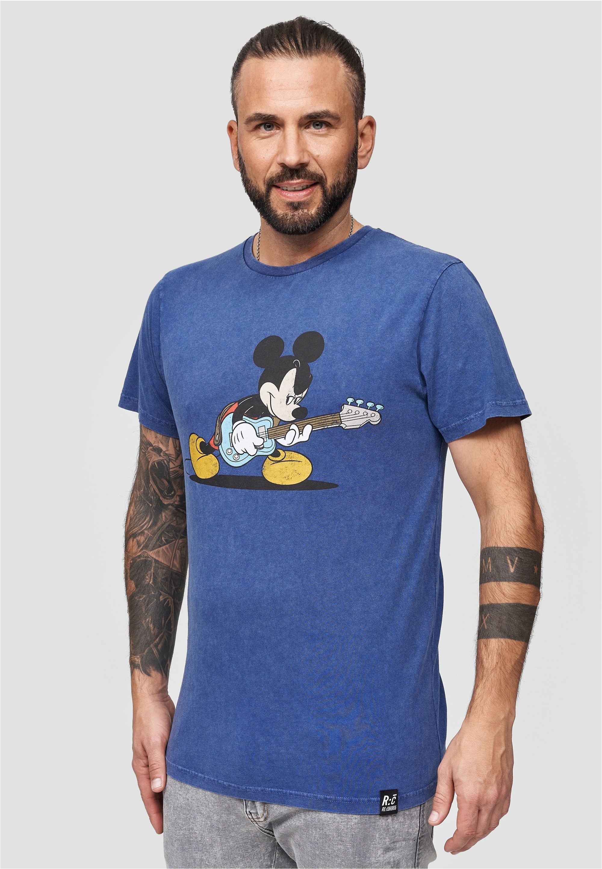 Recovered T-Shirt »Disney Mickey Playing Bass«, im zeitlosen Design