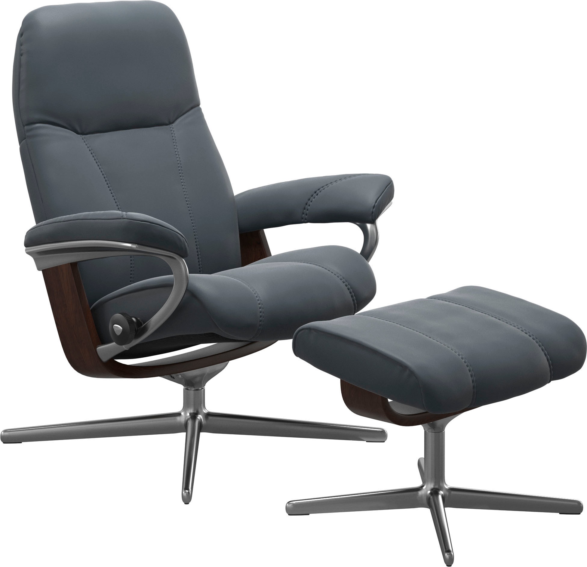 Stressless "Consul" Set, Relaxsessel mit Hocker, mit Hocker, mit Cross Base günstig online kaufen