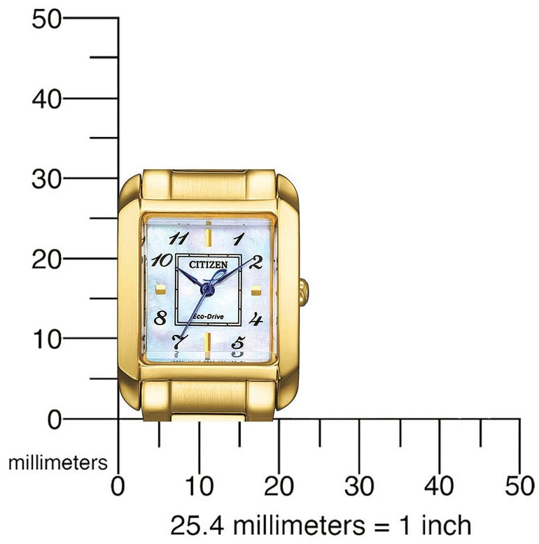 Citizen Solaruhr, Armbanduhr, Damenuhr, Edelstahlarmband, Saphirglas