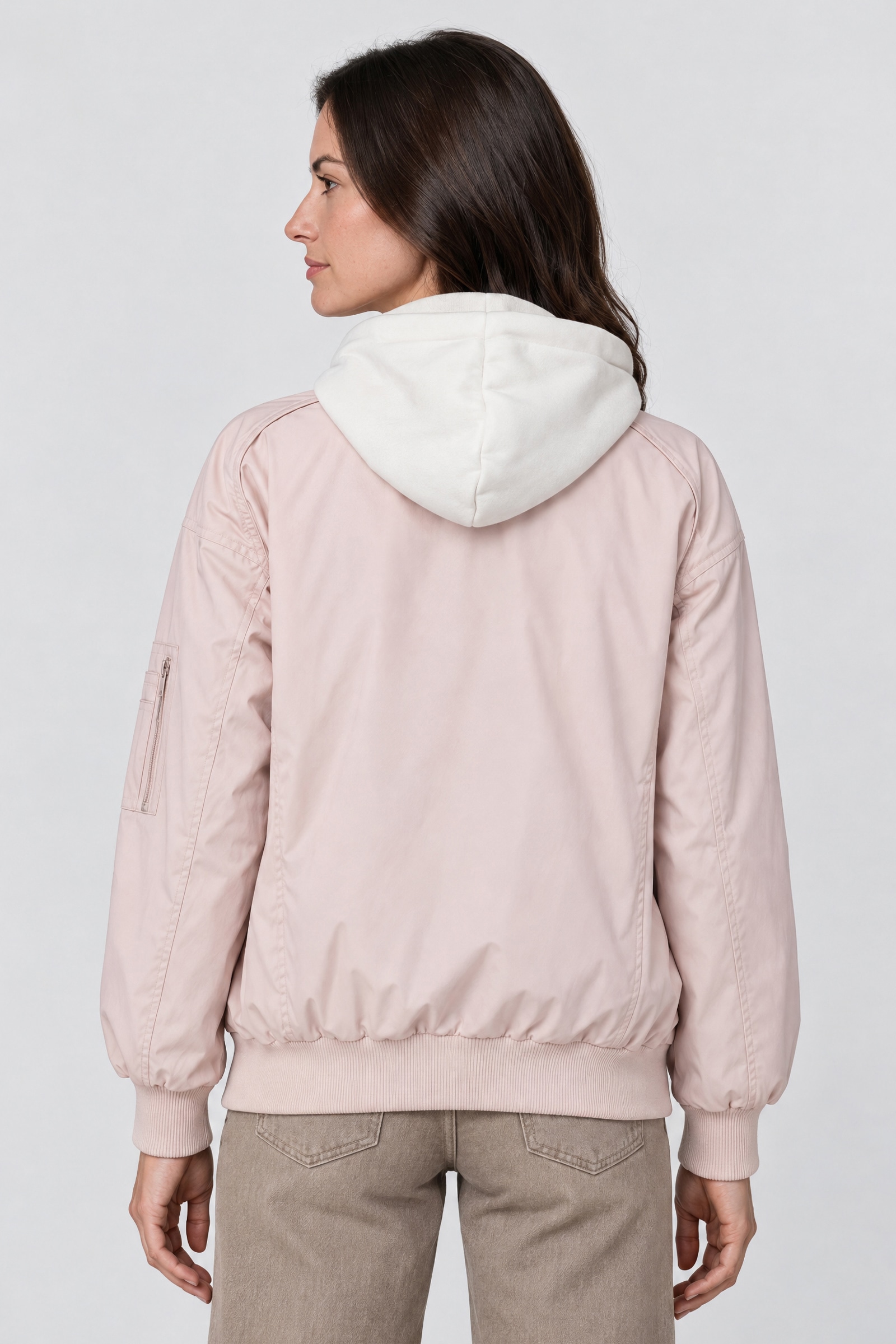 Alife & Kickin Bomberjacke »Damen MarylouAK A Übergangsjacke, Jacke« Sweat-Kapuzeneinsatz, Zwei-Wege-Reißverschluss, Raglanärmel