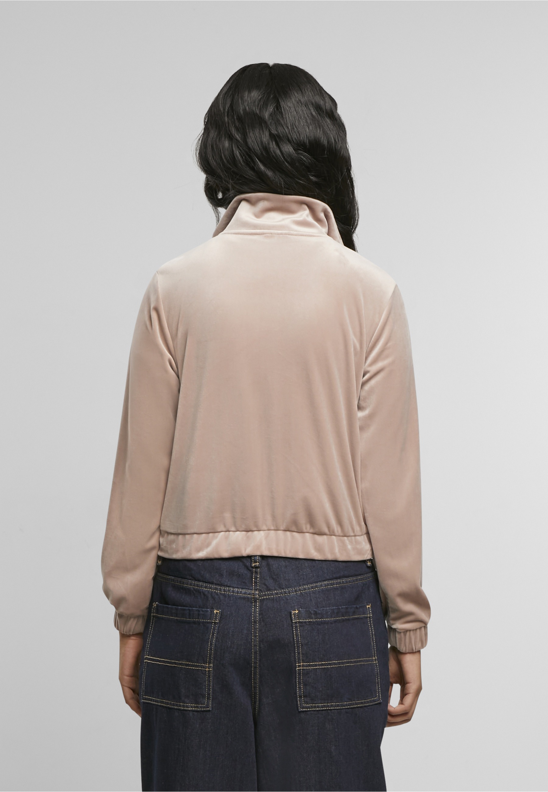 URBAN CLASSICS Langmantel »Urban Classics Ladies Short Velvet Track Jacket«