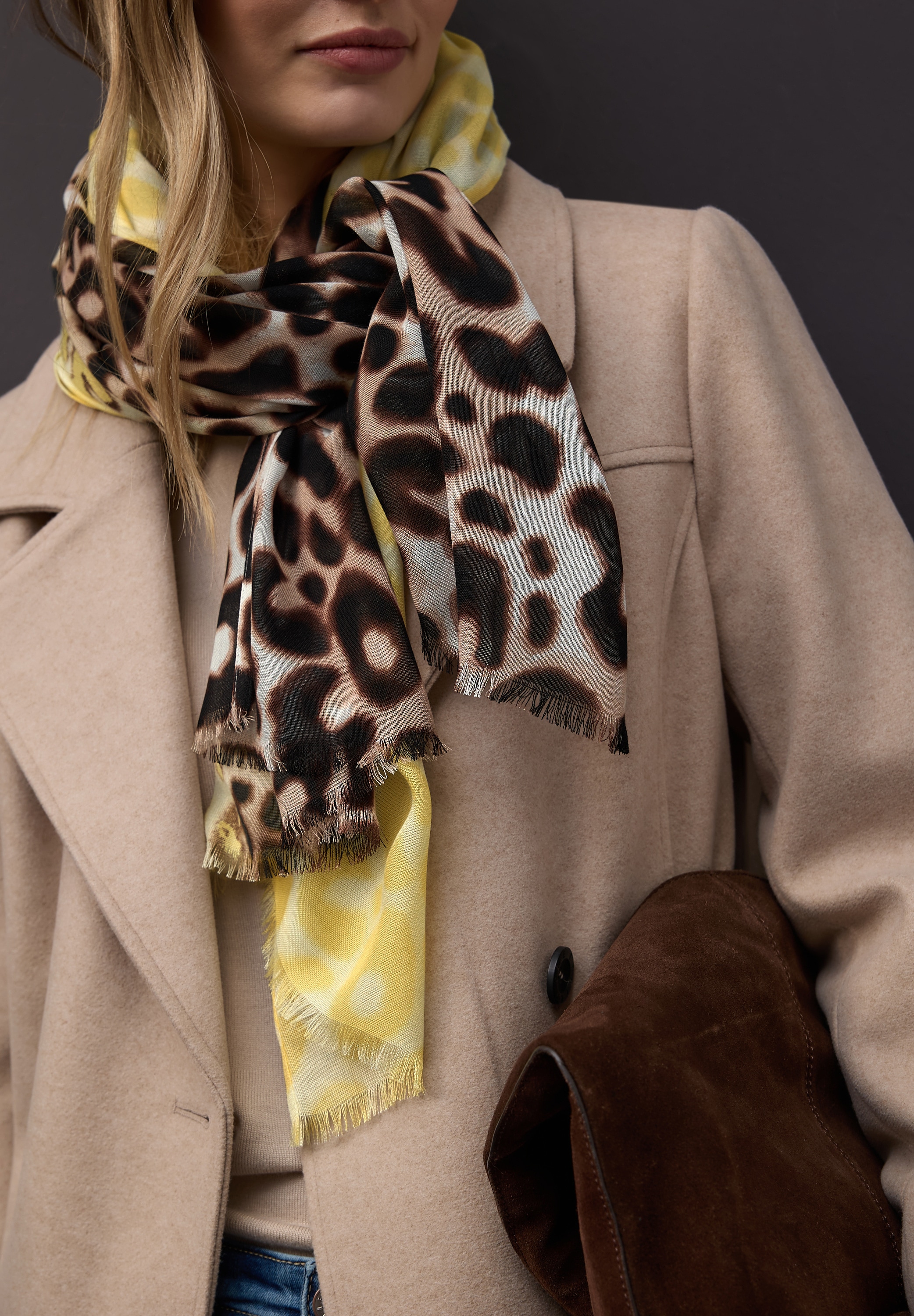 STREET ONE Schal mit Leopardenprint günstig online kaufen