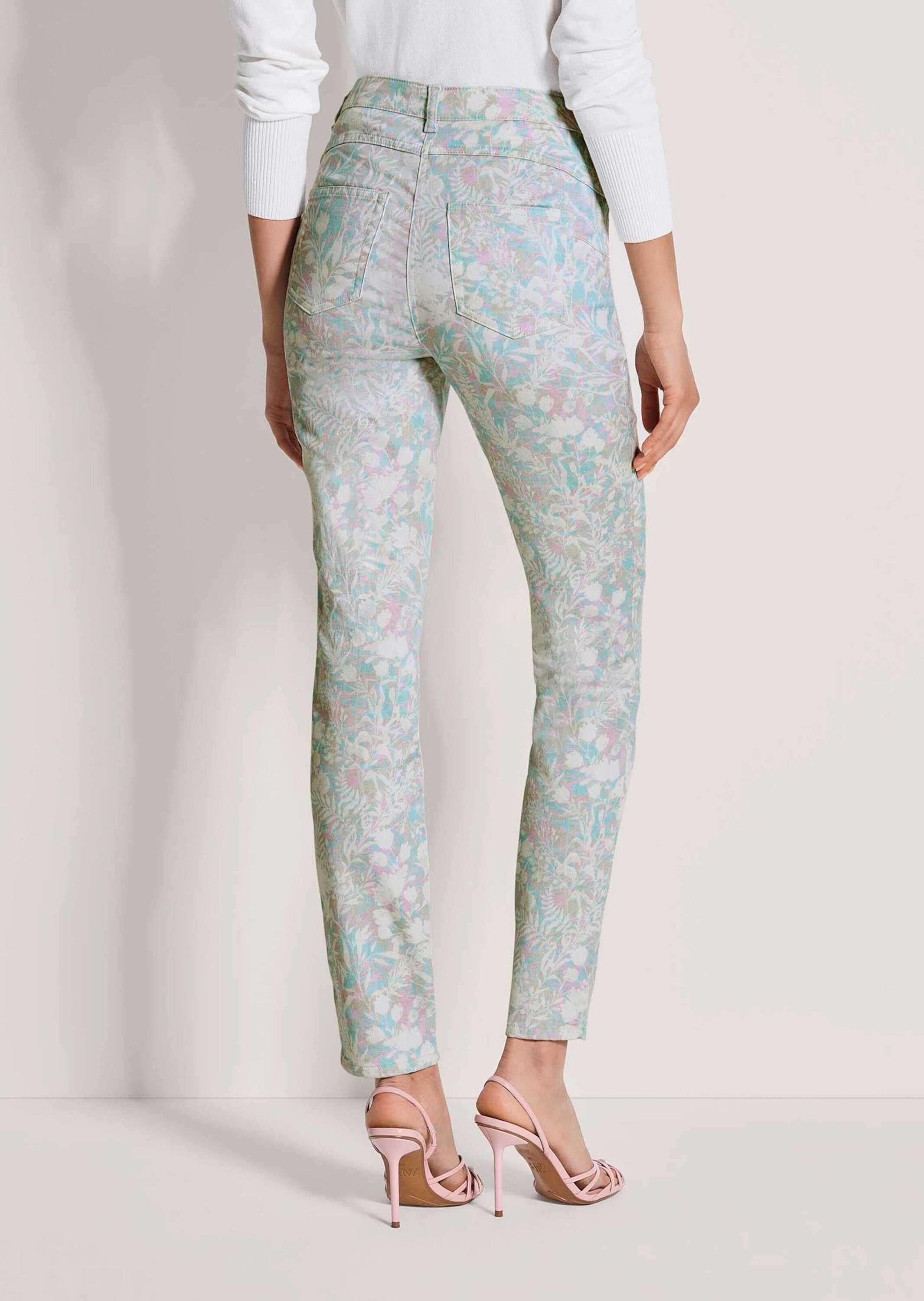 MADELEINE Chinos »Druckhose Baumwollhose mit floralem Print«