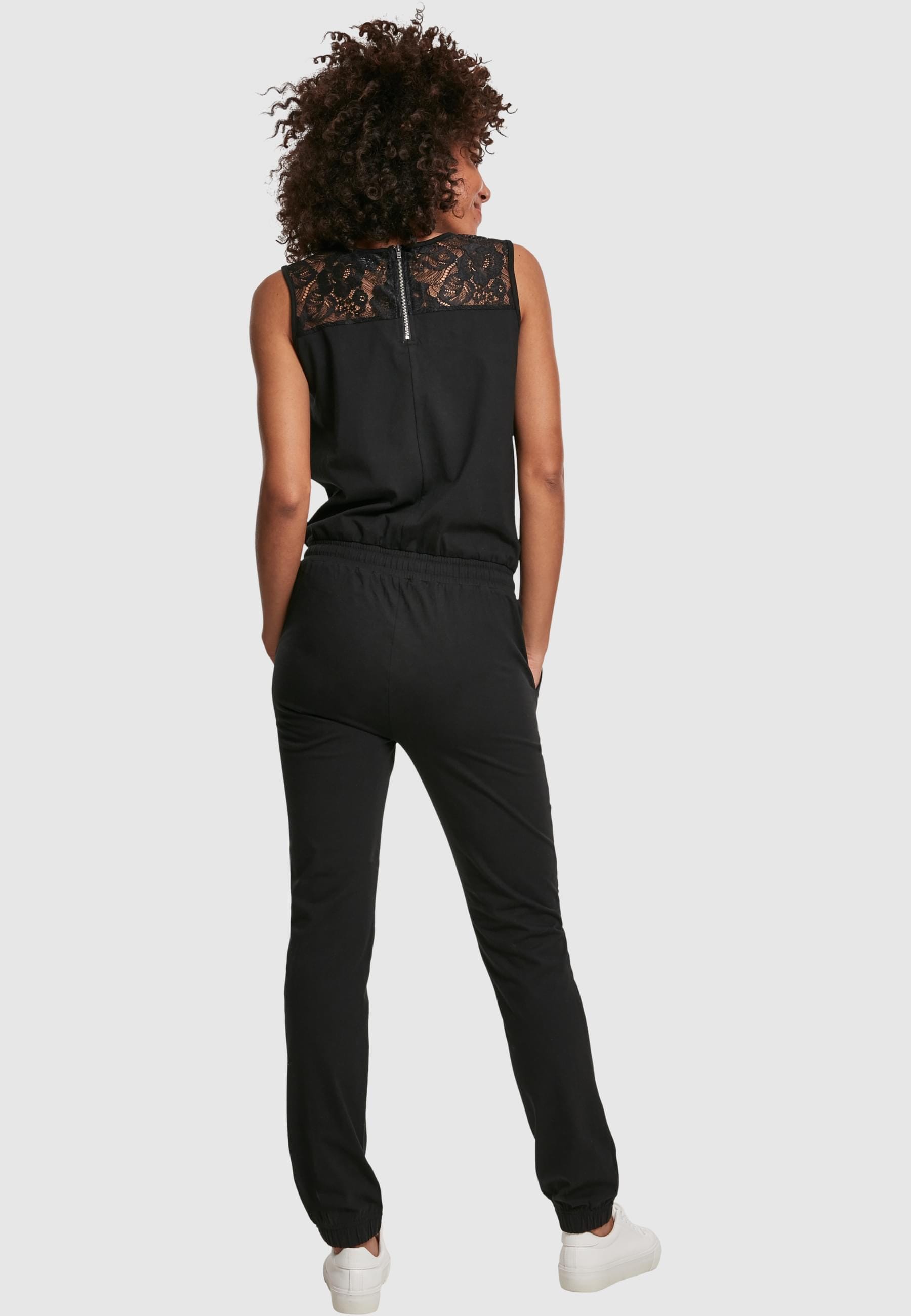 URBAN CLASSICS Jumpsuit »Urban Classics Damen Ladies Lace Block Jumpsuit«, (1 tlg.)