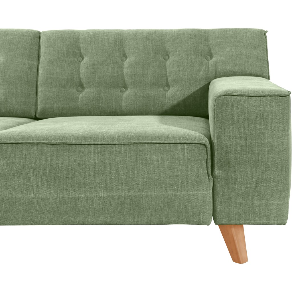 TOM TAILOR HOME Ecksofa »NORDIC CHIC«, mit Ottomane, wahlweise mit Sitzvorzug, Füße Buche natur