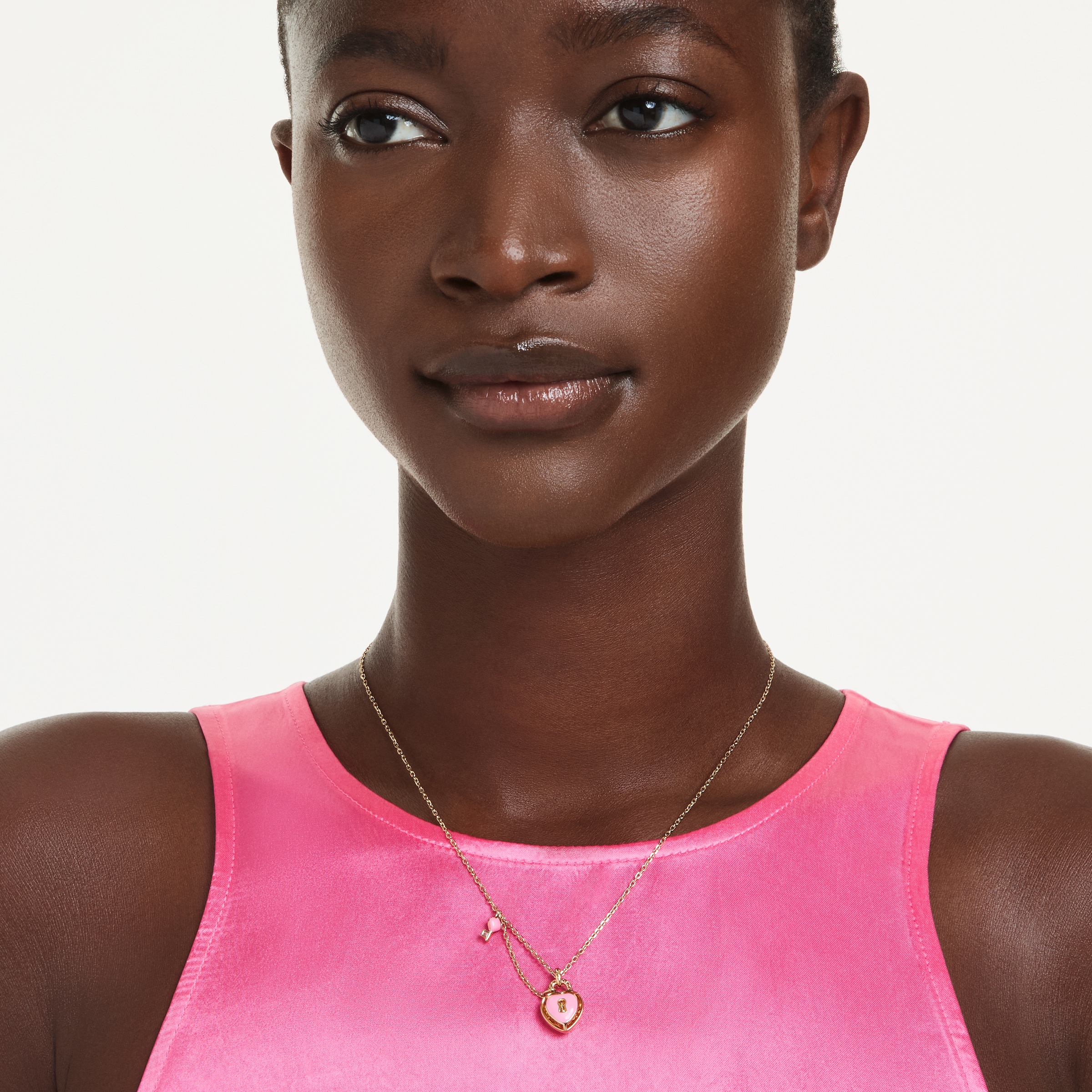 Swarovski Kette mit Anhänger »Schmuck Geschenk Idyllia Halskette Herz mit Schlüssel« mit Swarovski® Kristall