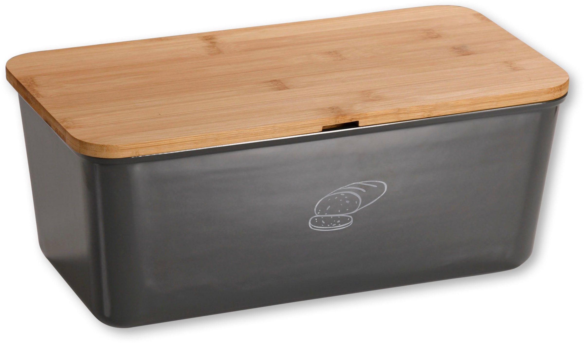 bestellen (2 Deckel »Brotbox for kitchen BAUR Bambusdeckel«, abnehmbaren | tlg.), Schneidefläche home & Brotkasten mit KESPER mit mit
