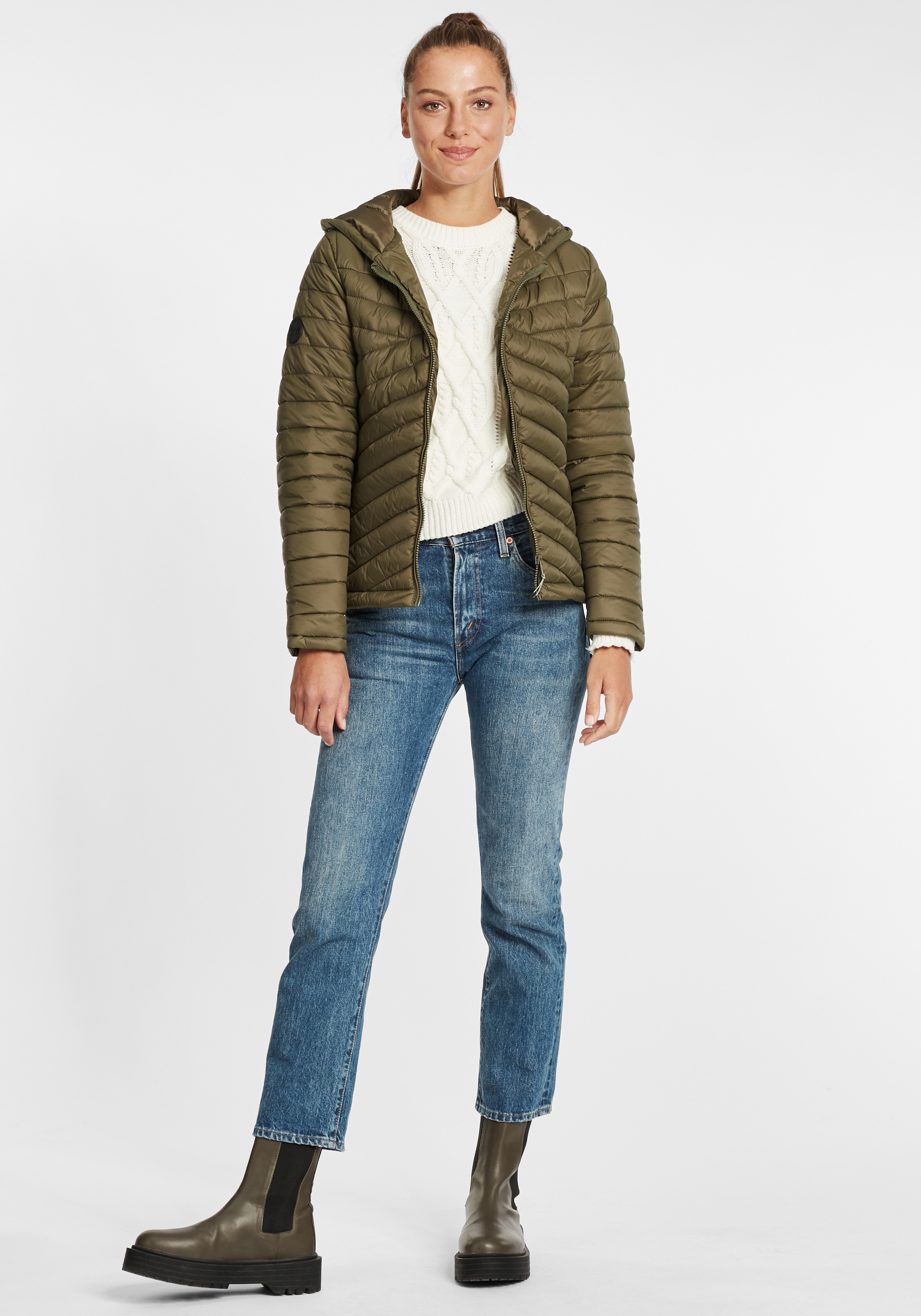 OXMO Steppjacke »Steppjacke OXQuella«, mit Kapuze