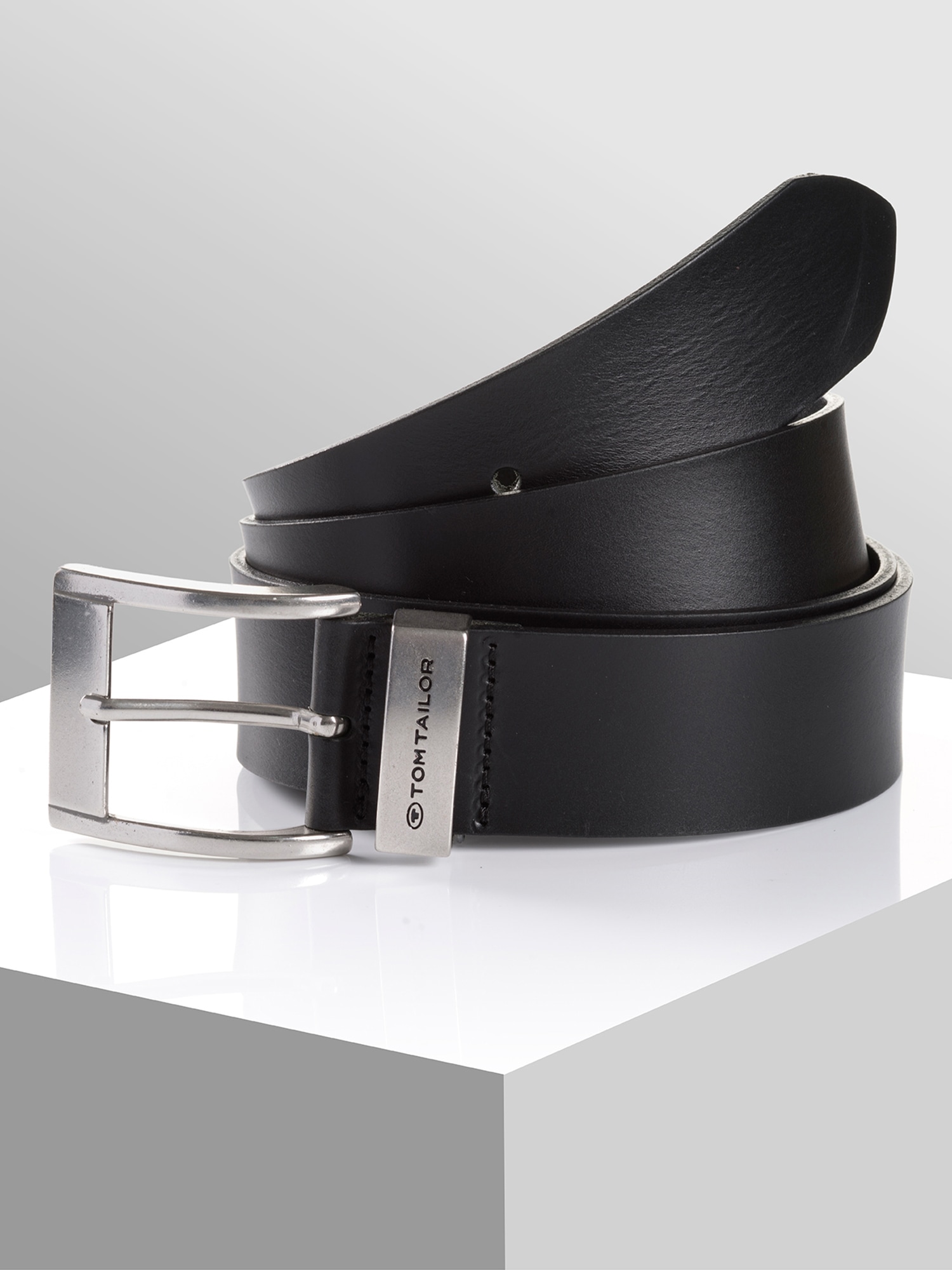 TOM TAILOR Ledergürtel »TTTOM«, 4 cm breiter Herrengürtel, Casual und Jeans Look