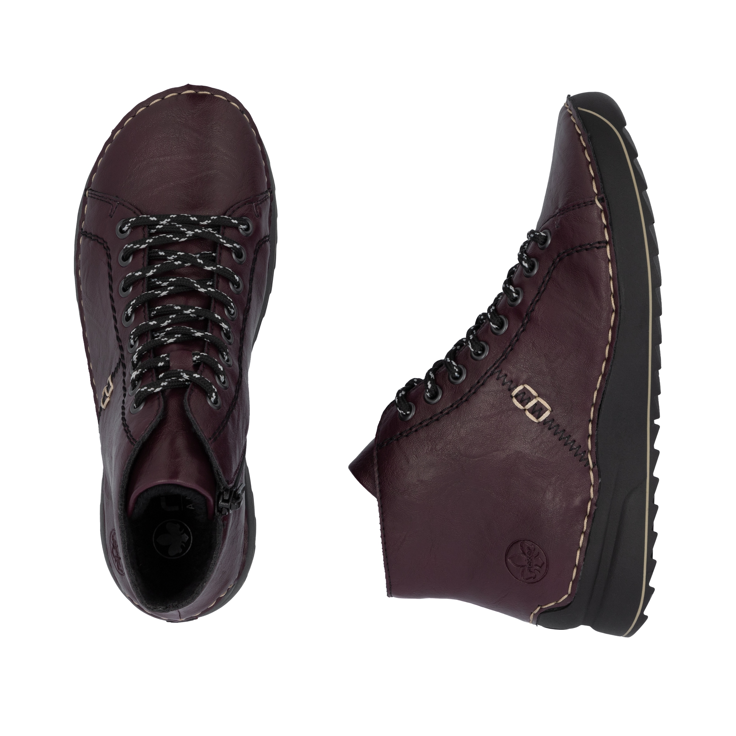 Rieker Schnürboots, Schnürstiefelette, High Top Sneaker, Plateauboots mit Profilsohle