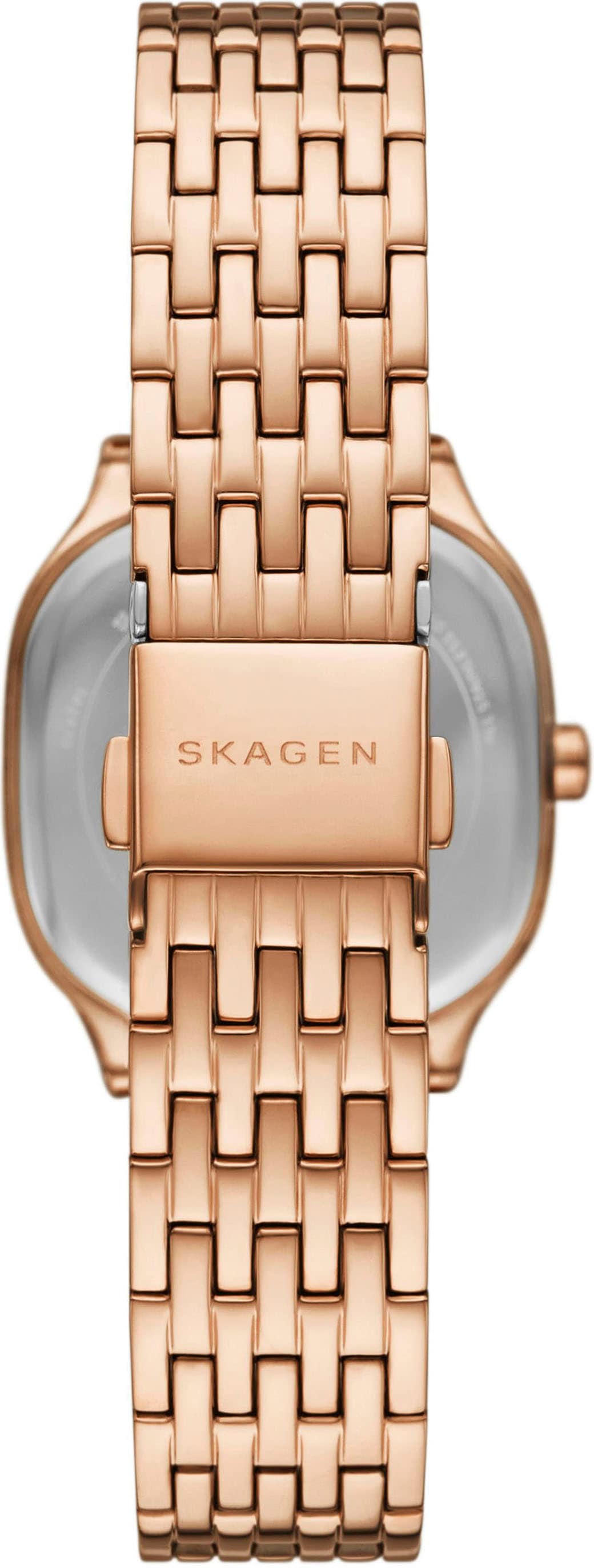 Skagen Quarzuhr »MELLEM LILLE«, Armbanduhr, Damenuhr, Edelstahlarmband, analog