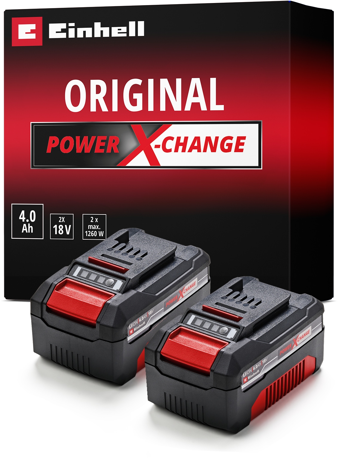 Einhell Akku »PXC-Twinpack«, 18,0 V, Power X-Change, 2-tlg., 18 V, 4 Ah