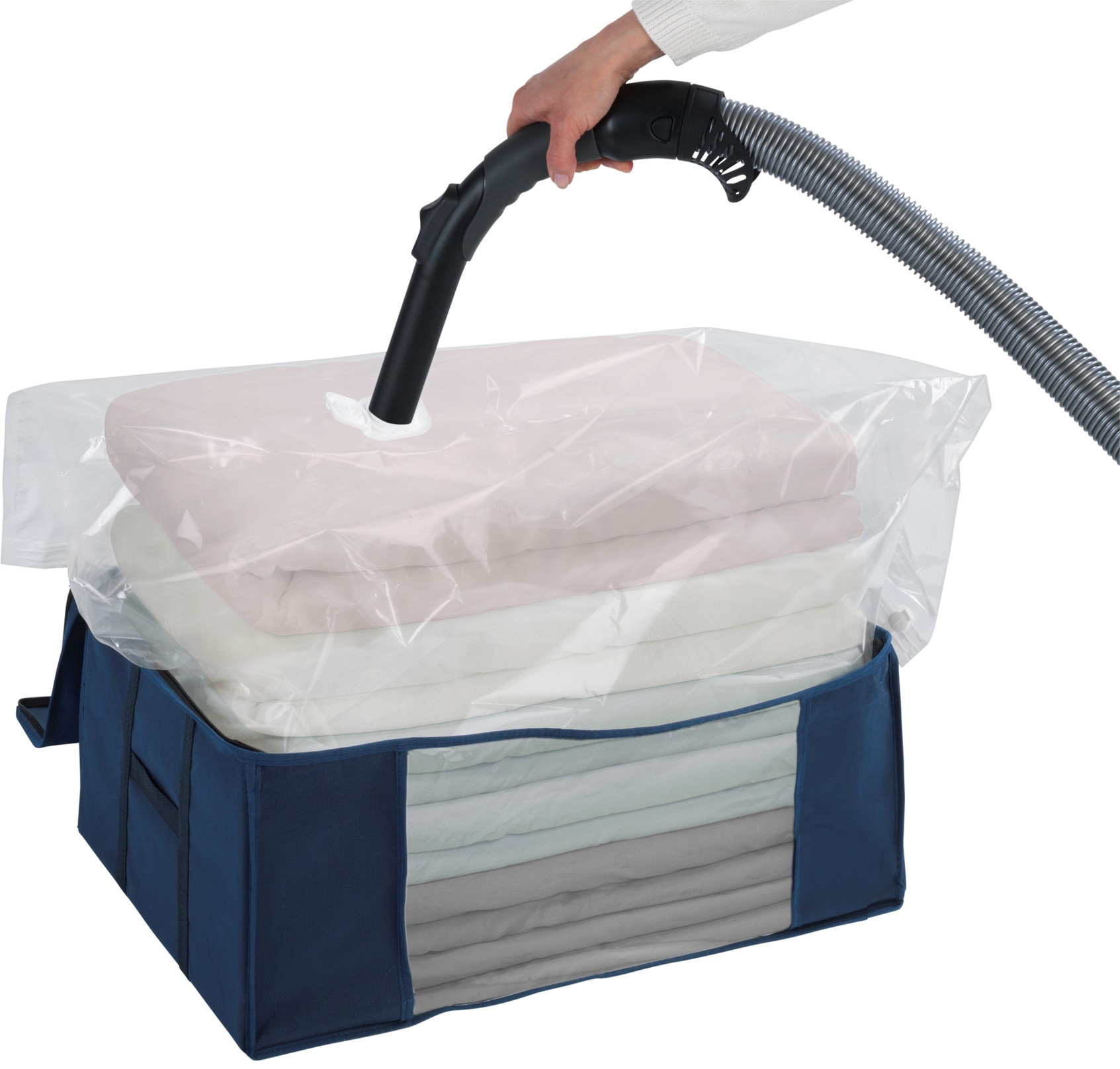 WENKO Organizer »Vakuum Soft Box Air«, Aufbewahrungsbox, integrierte Vakuum-Tasche mit Blitz-Ventil