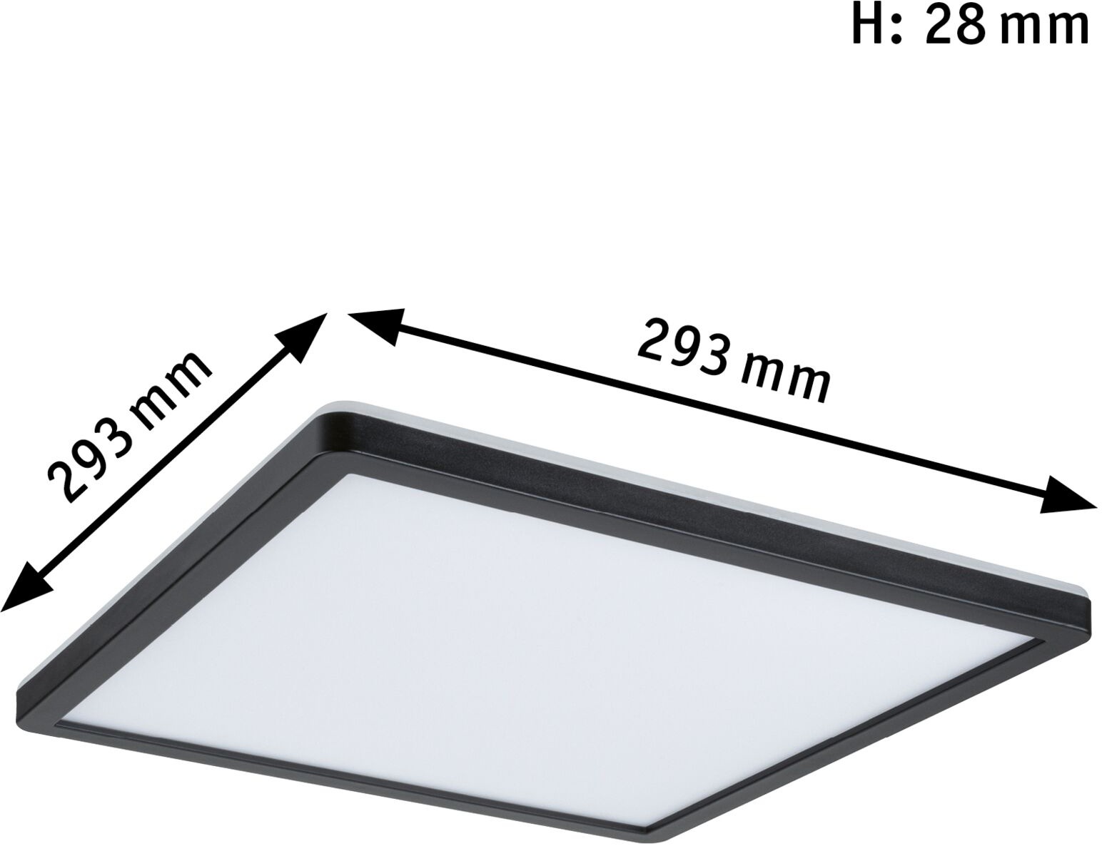 Paulmann LED Panel »Atria Shine IP44 eckig 293x293mm 16W 1600lm 4000K«, 1 flammig, Backlight