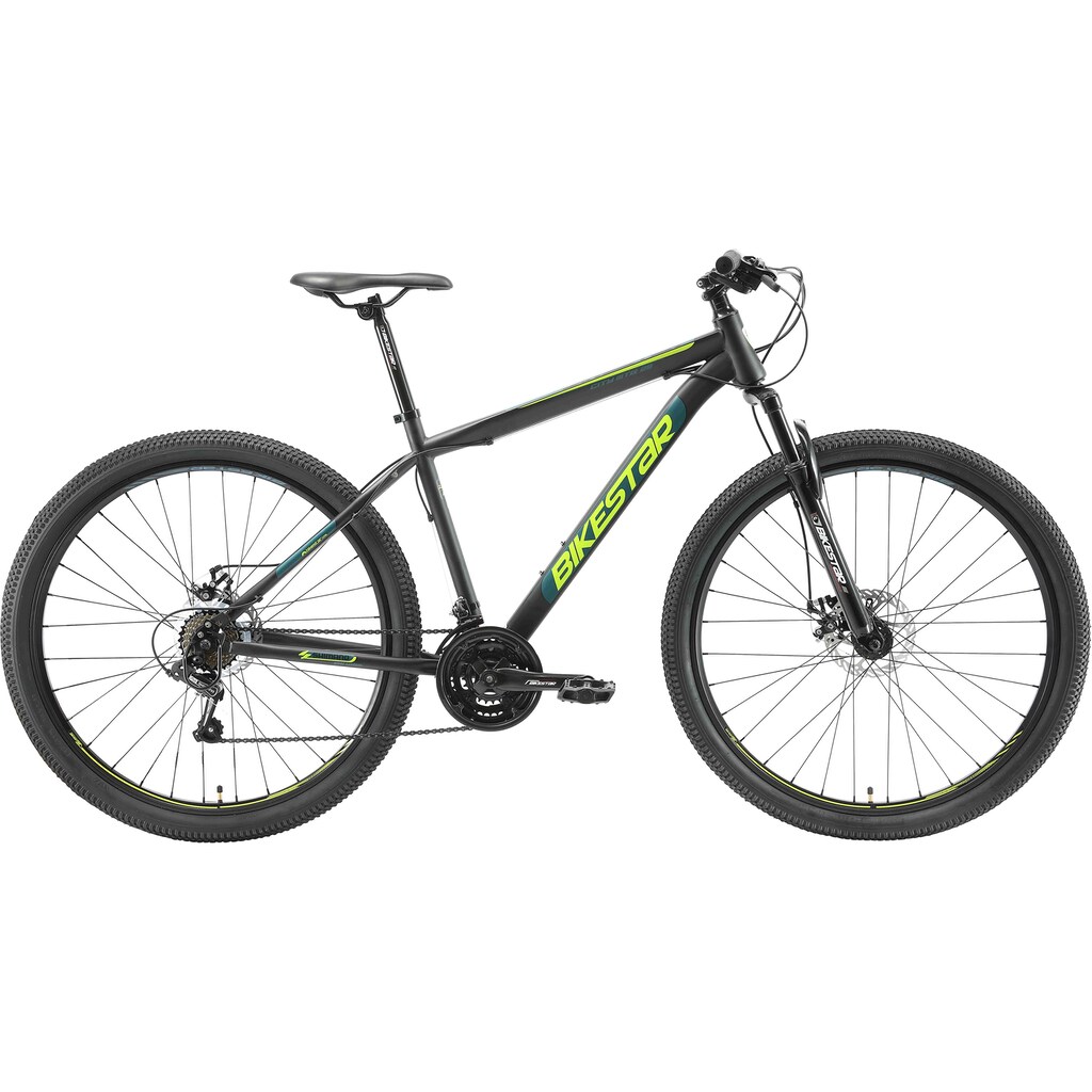 Bikestar Mountainbike, 21 Gang, Shimano, RD-TY300 Schaltwerk, Kettenschaltung