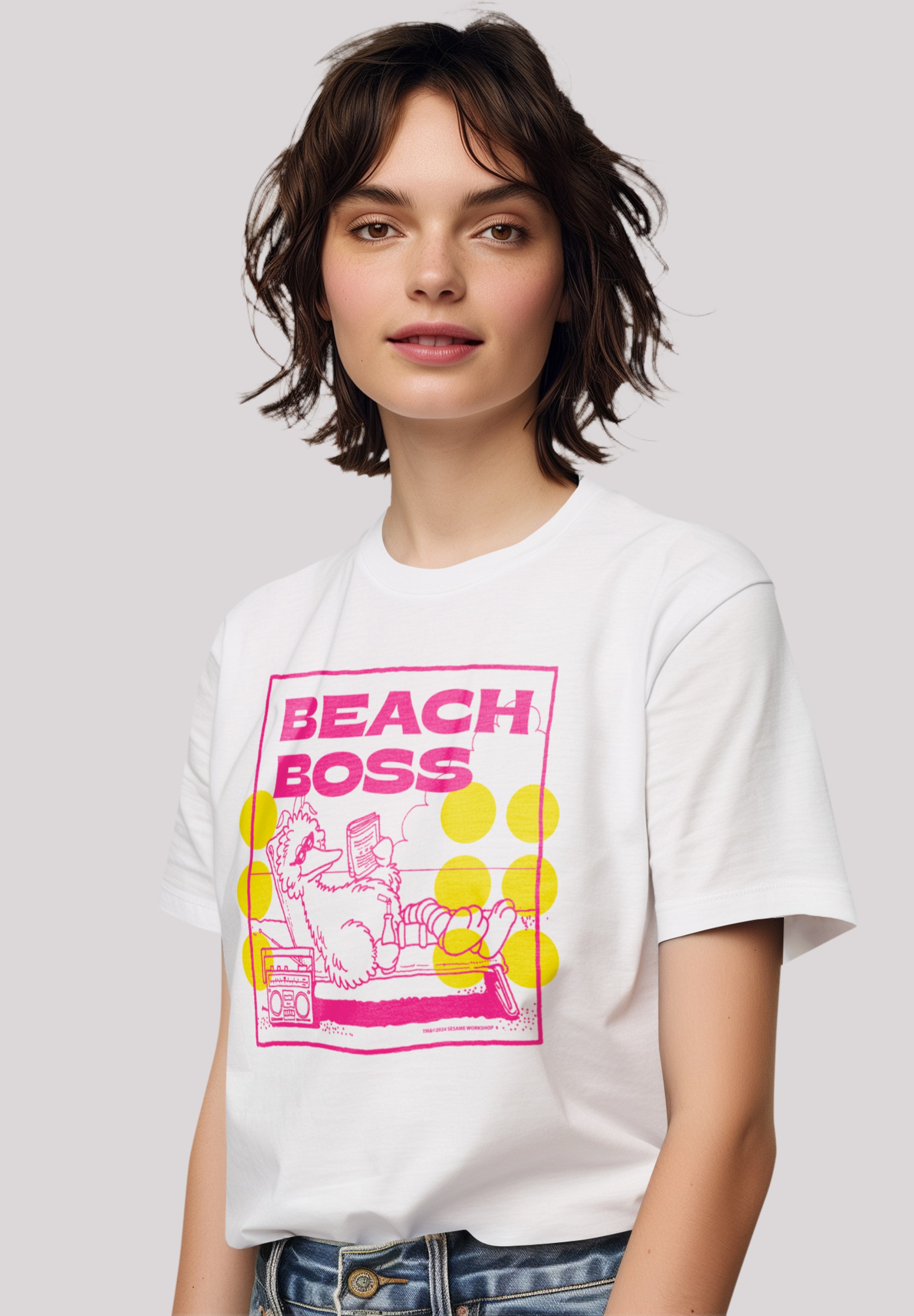 T-Shirt »Sesamstraße Bibo Beach Boss«, Premium Qualität,Nostalgie, Fernsehserie