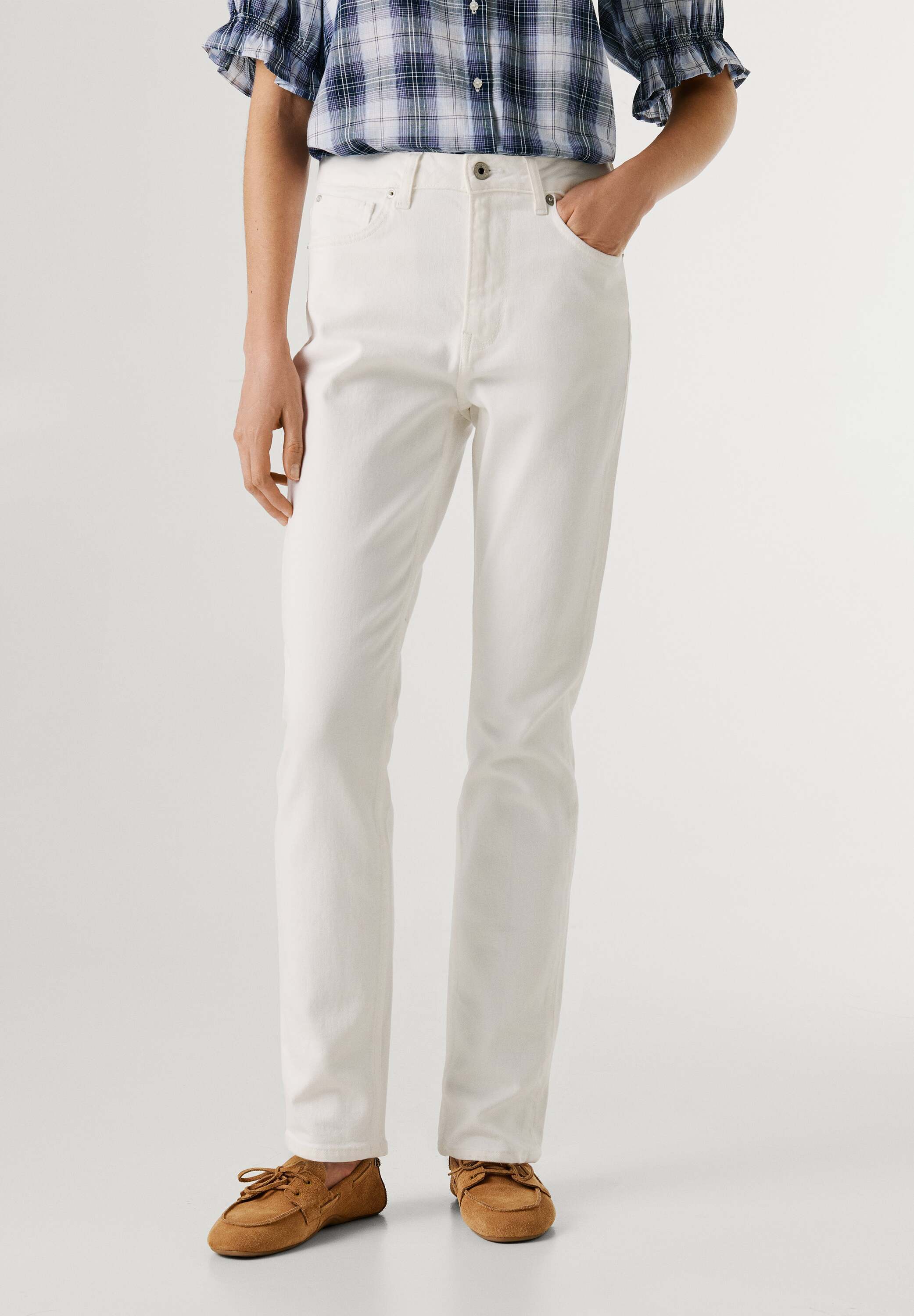 Pepe Jeans Straight-Jeans "straight leg jeans TAPERED JEANS HW VIOLET"