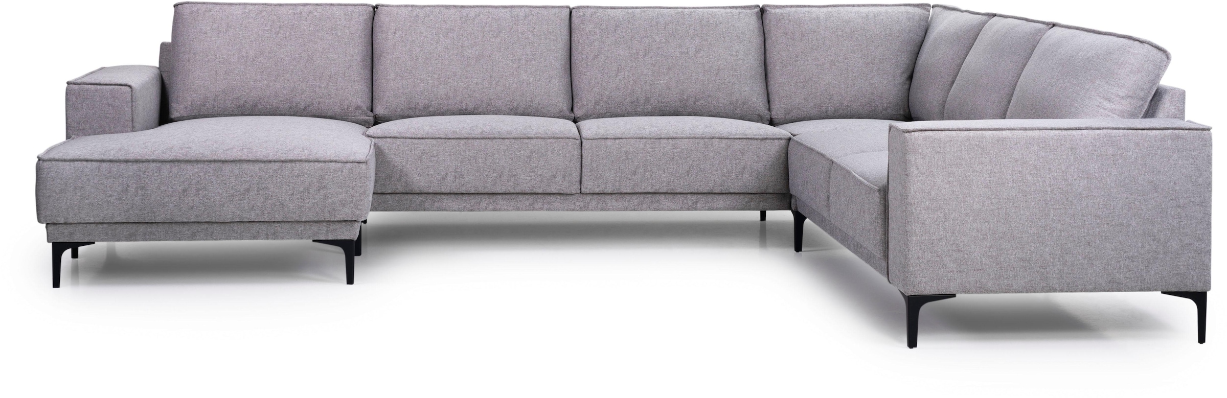 Places of Style Wohnlandschaft "XXL Sofa Oland, Struktur, Flachgewebe, Luxu günstig online kaufen