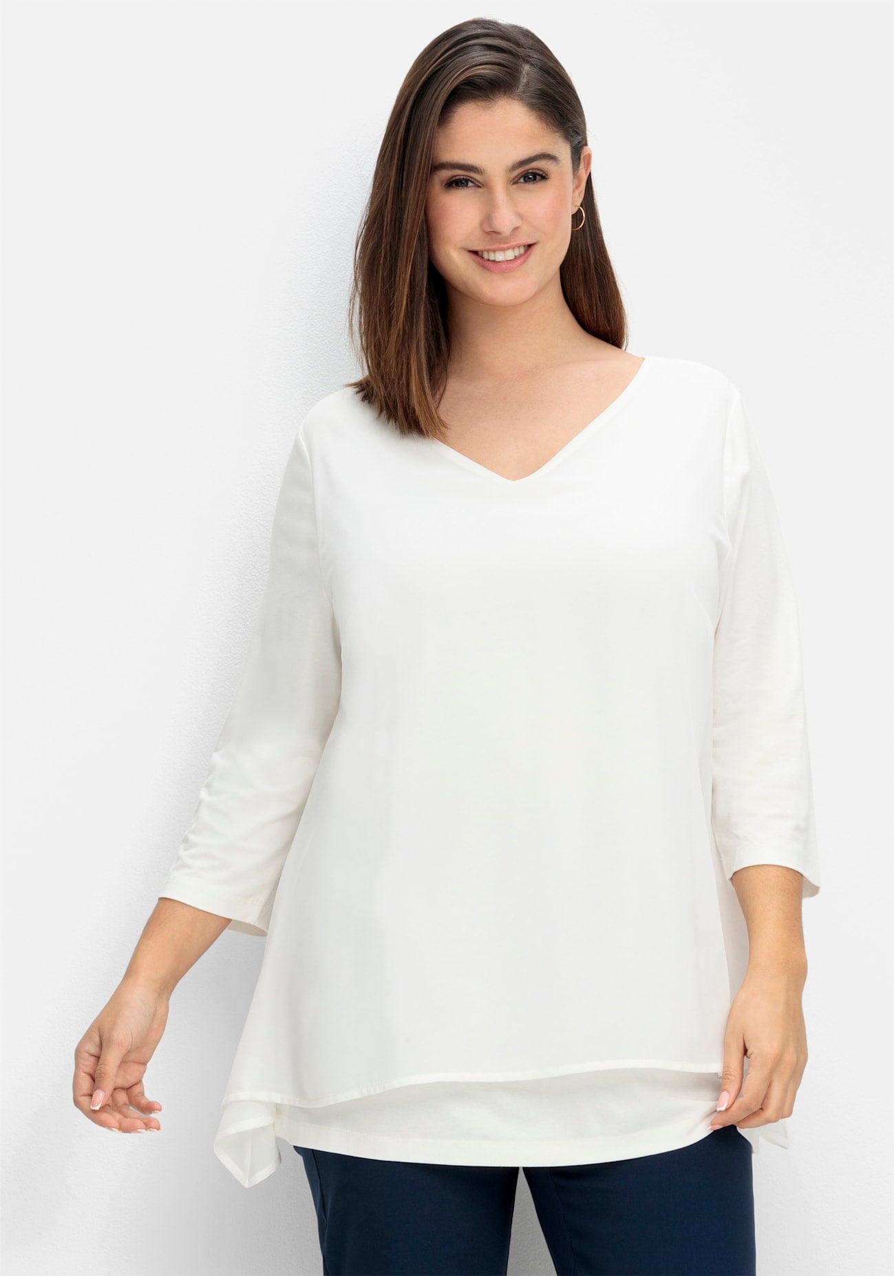 Sheego 3/4-Arm-Shirt »3/4-Arm-Shirt«, (1 tlg.)