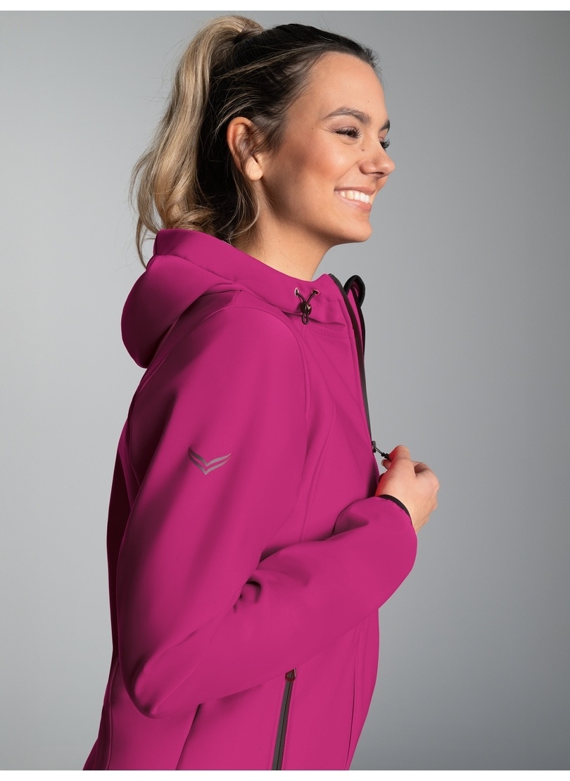 Trigema Softshelljacke "TRIGEMA Taillierte Softshell–Kapuzenjacke" 1 Stk. tlg.