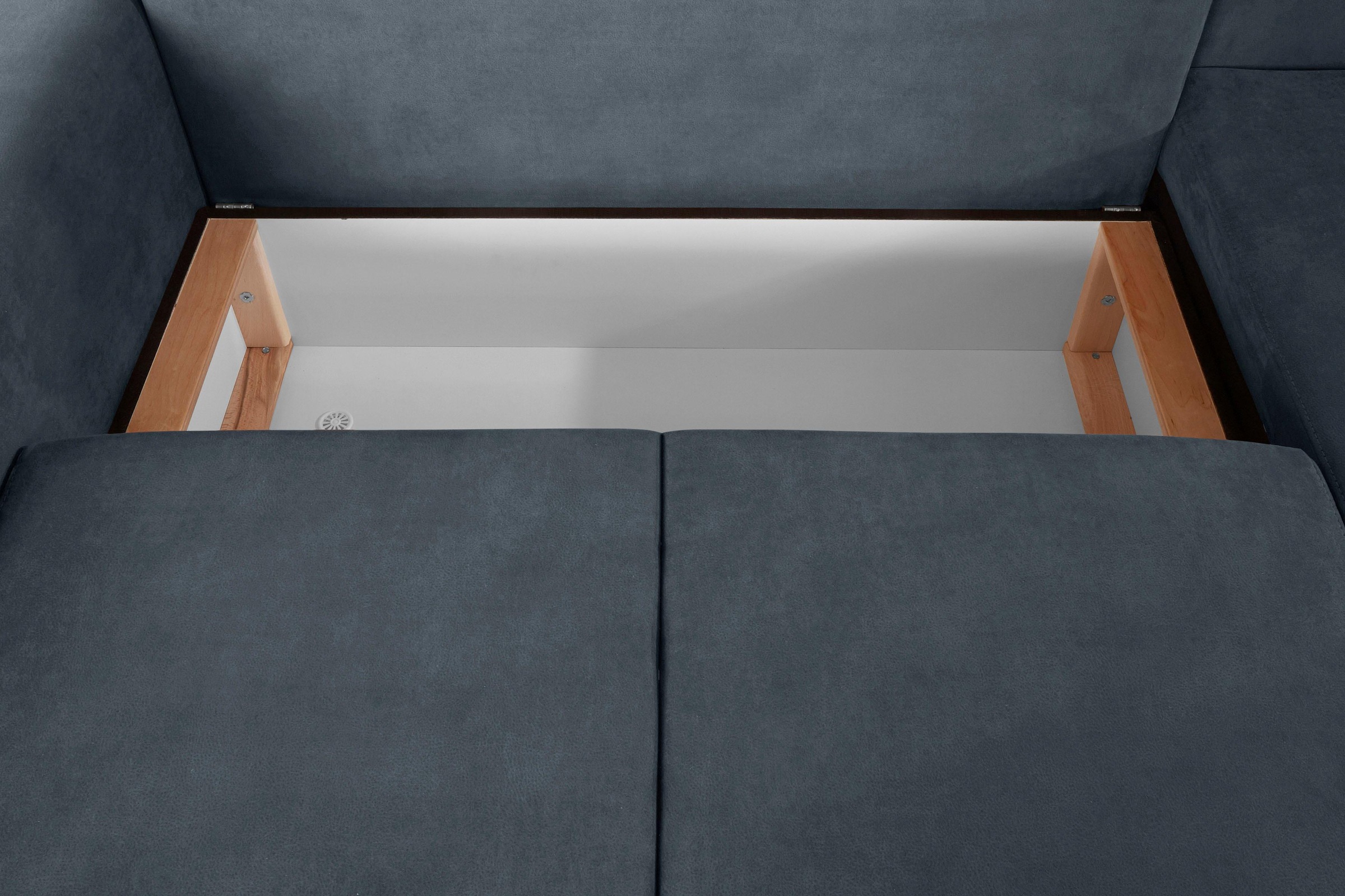 Guido Maria Kretschmer Home&Living Ecksofa »Györ«, L-Form, wahlweise mit Bettfunktion und Bettkasten incl. 2 Zierkissen