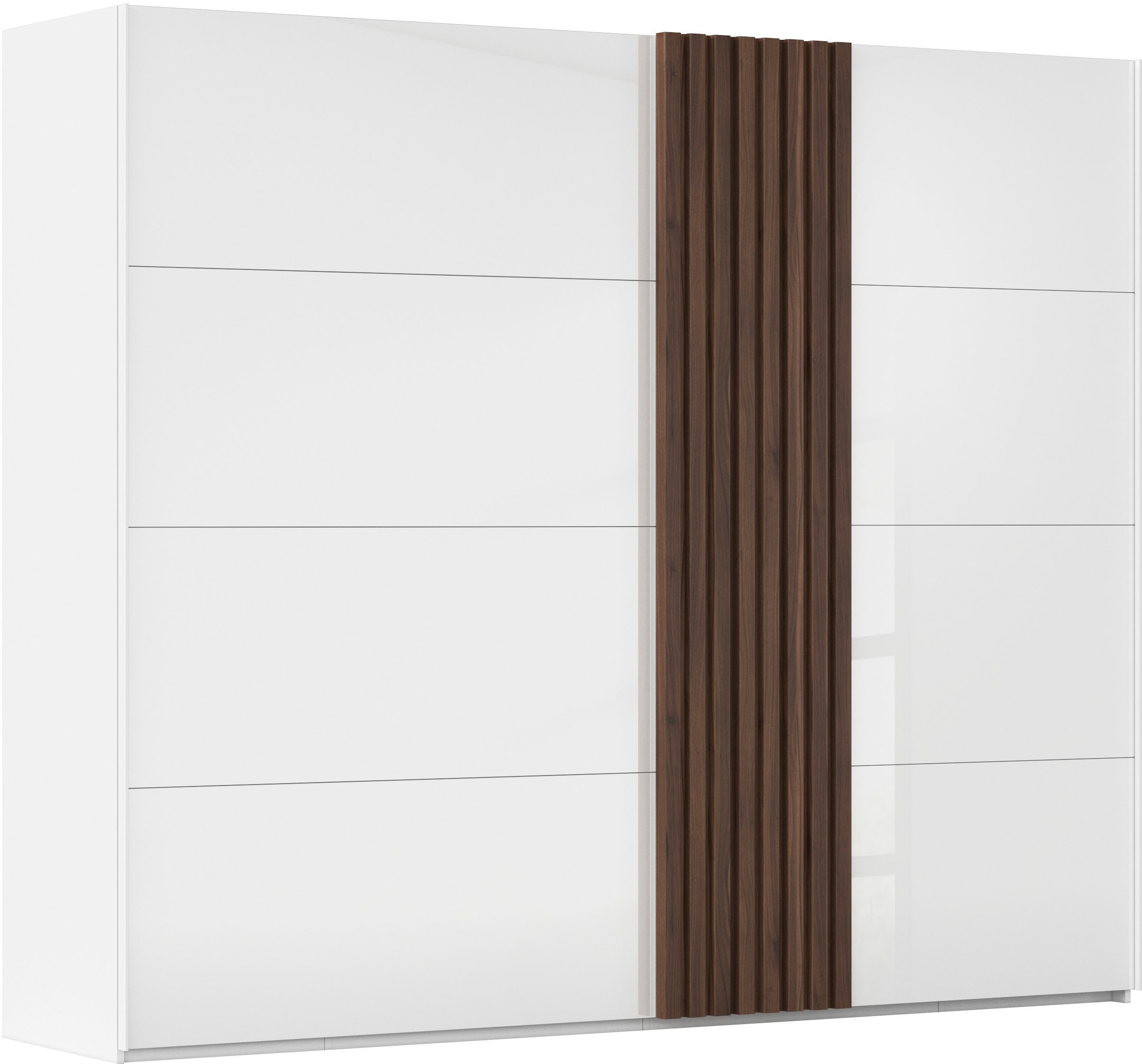 rauch Schwebetürenschrank »Kleiderschrank Schrank Garderobe Wäscheschrank TEGIO«, mit hochwertigen Holzdekoraufleistung und Glasfront MADE IN GERMANY