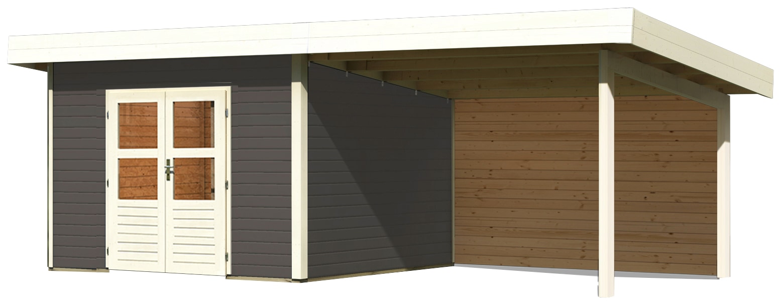 KONIFERA Gartenhaus »Perlsee 3« mit Anbaudach