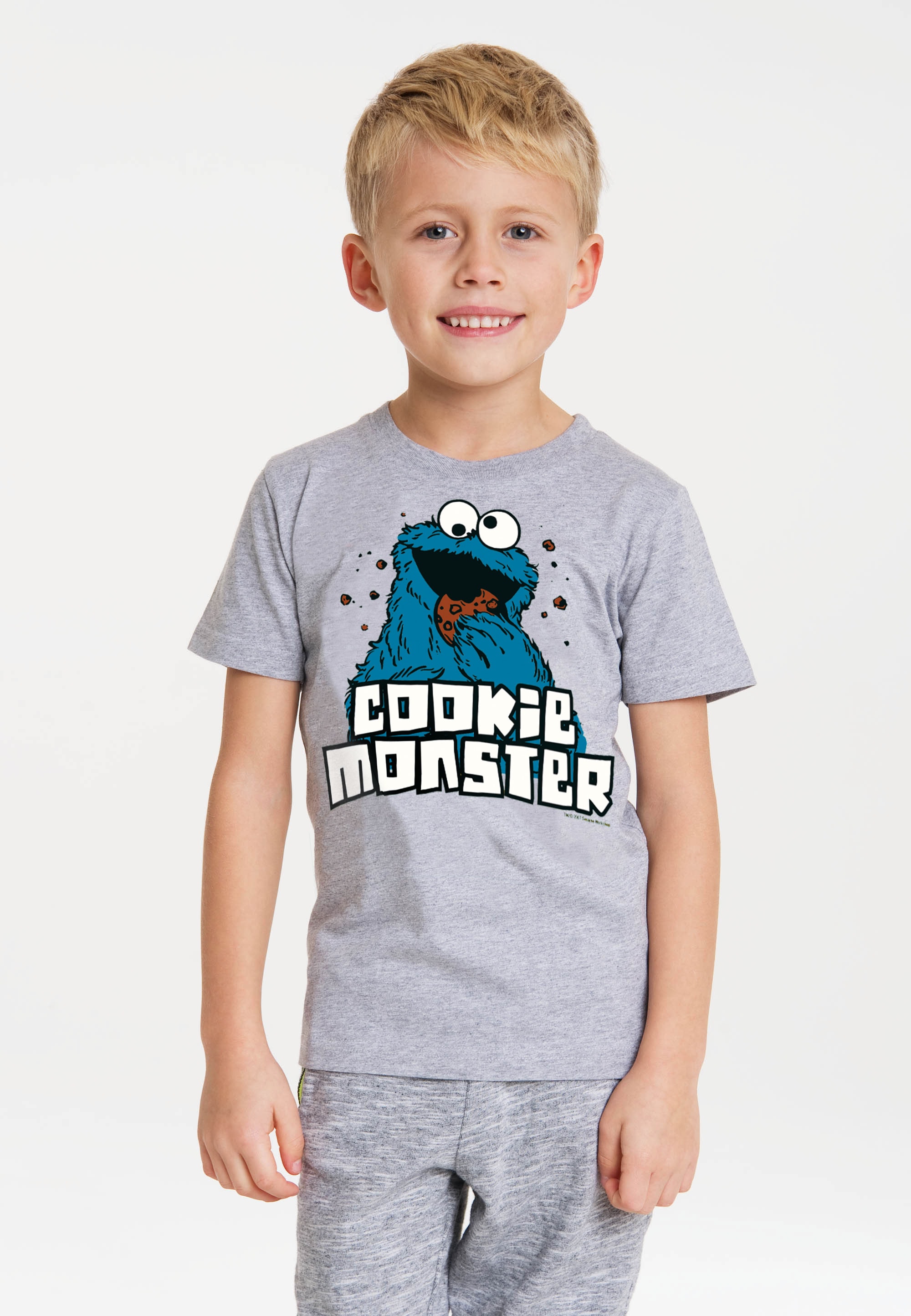 mit coolem bestellen »Sesamstraße - T-Shirt BAUR Krümelmonster«, LOGOSHIRT | Frontprint