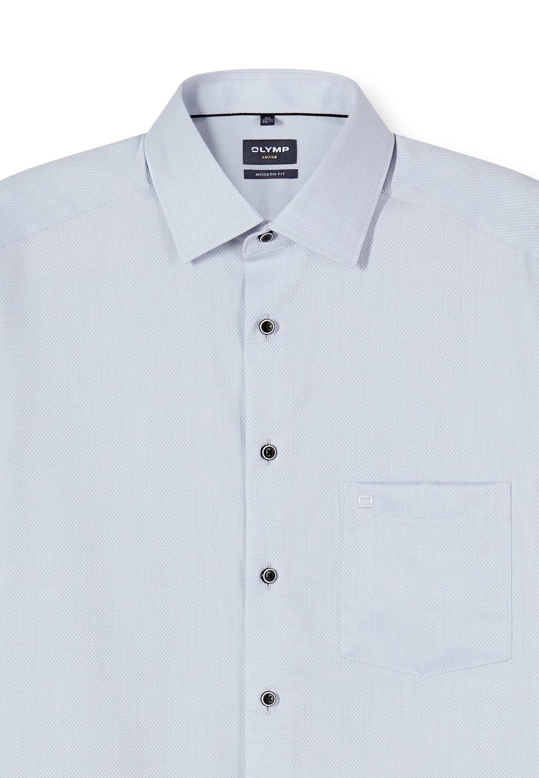 OLYMP Luxor Modern Fit Business Shirt Silver Grey 40 2