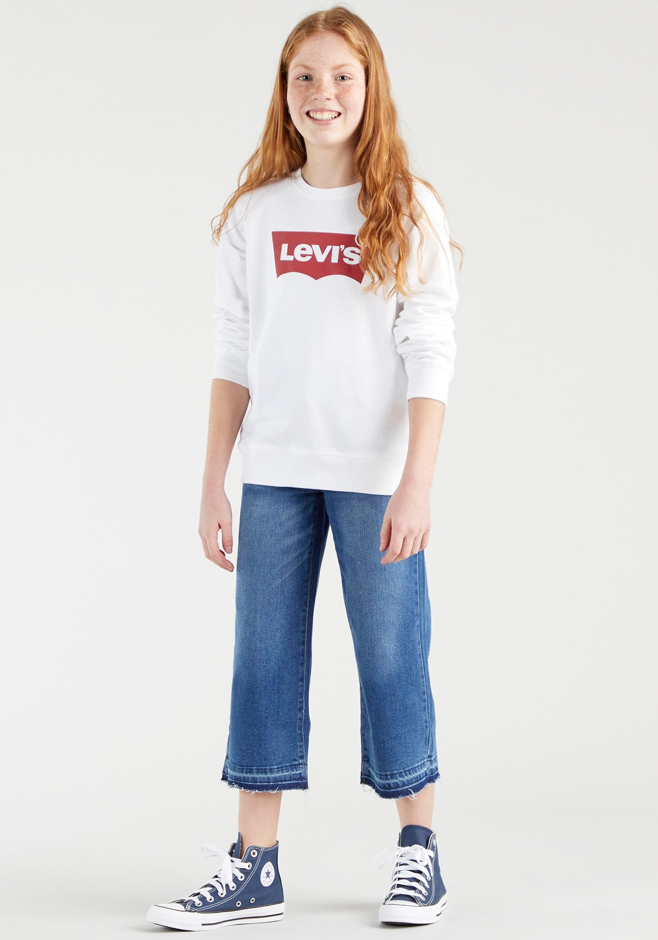 Thumbnail - Levis Kids Sweatshirt "BATWING CREWNECK SWEATSHIRT", for GIRLS