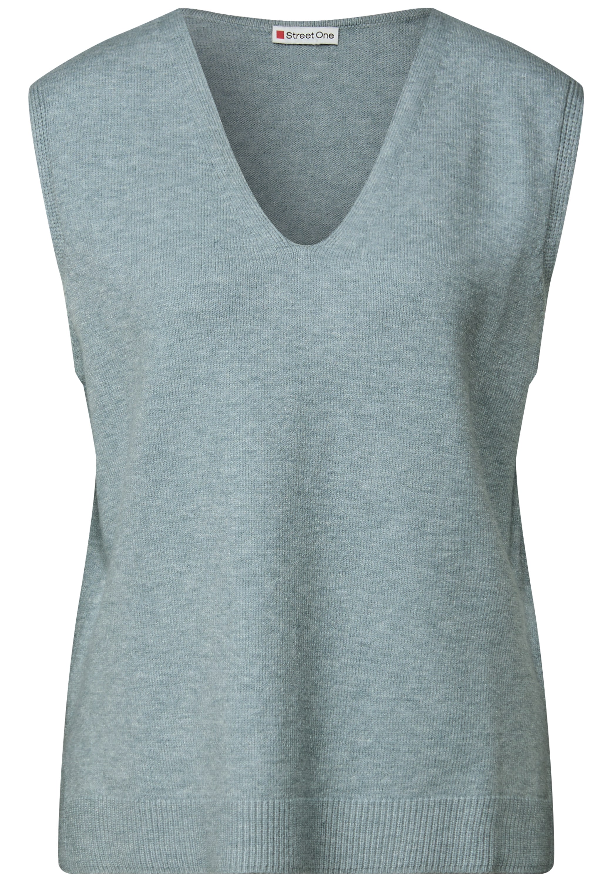 STREET ONE Kurzarmpullover, aus softem Materialmix