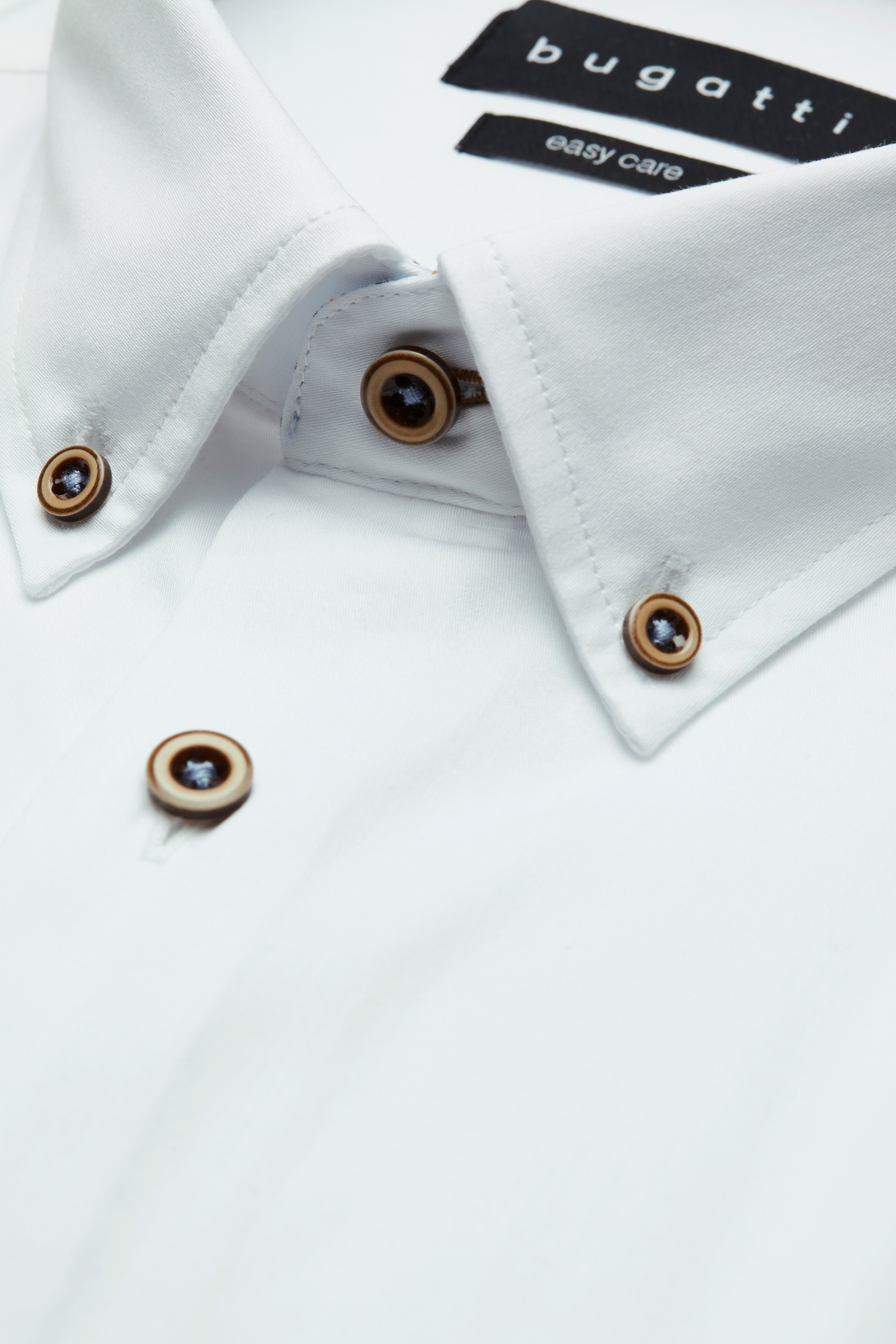 bugatti Langarmhemd, mit Button-Down-Kragen