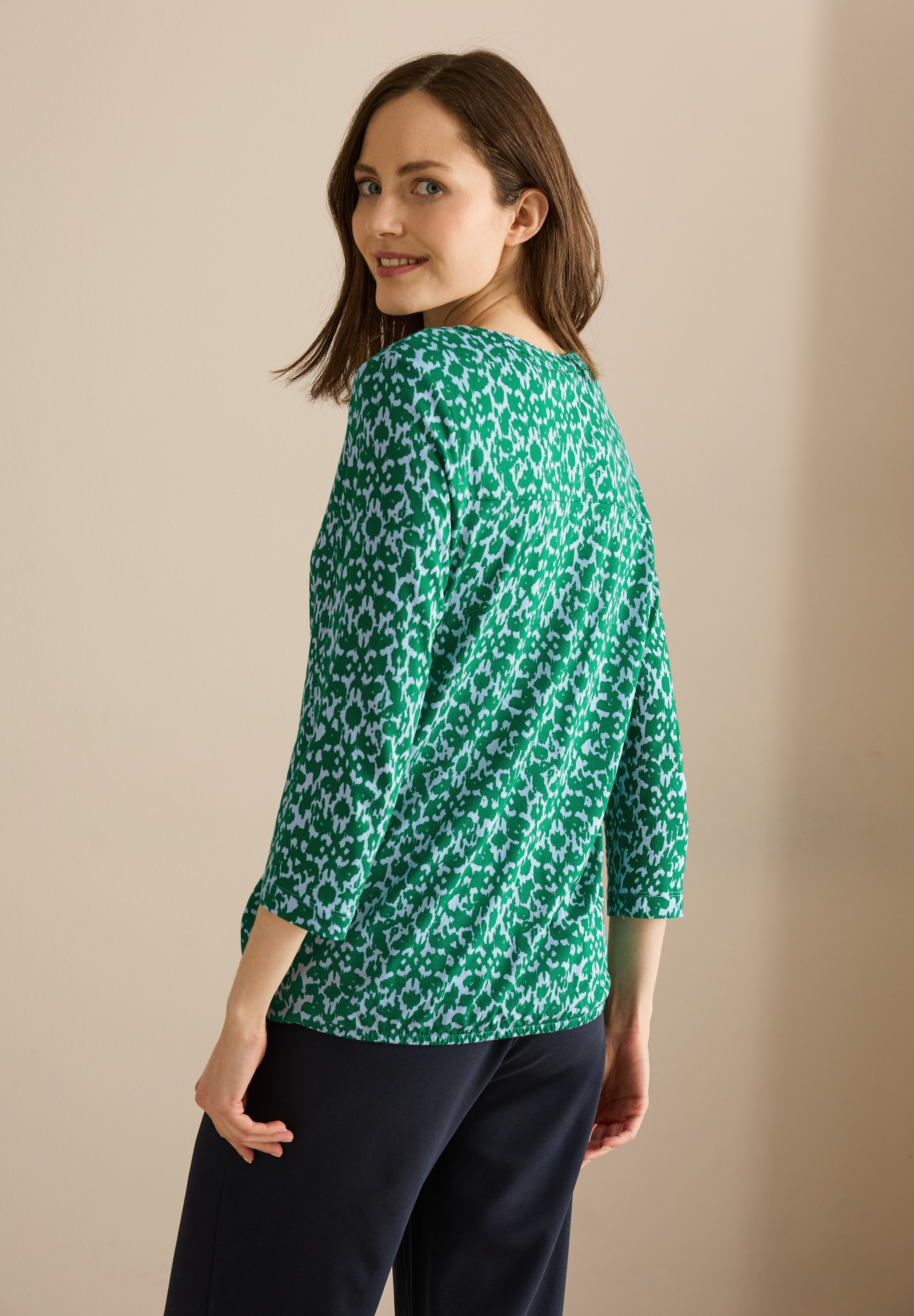 Cecil 3/4-Arm-Shirt, mit Minimal-Print und im Tunika-Look