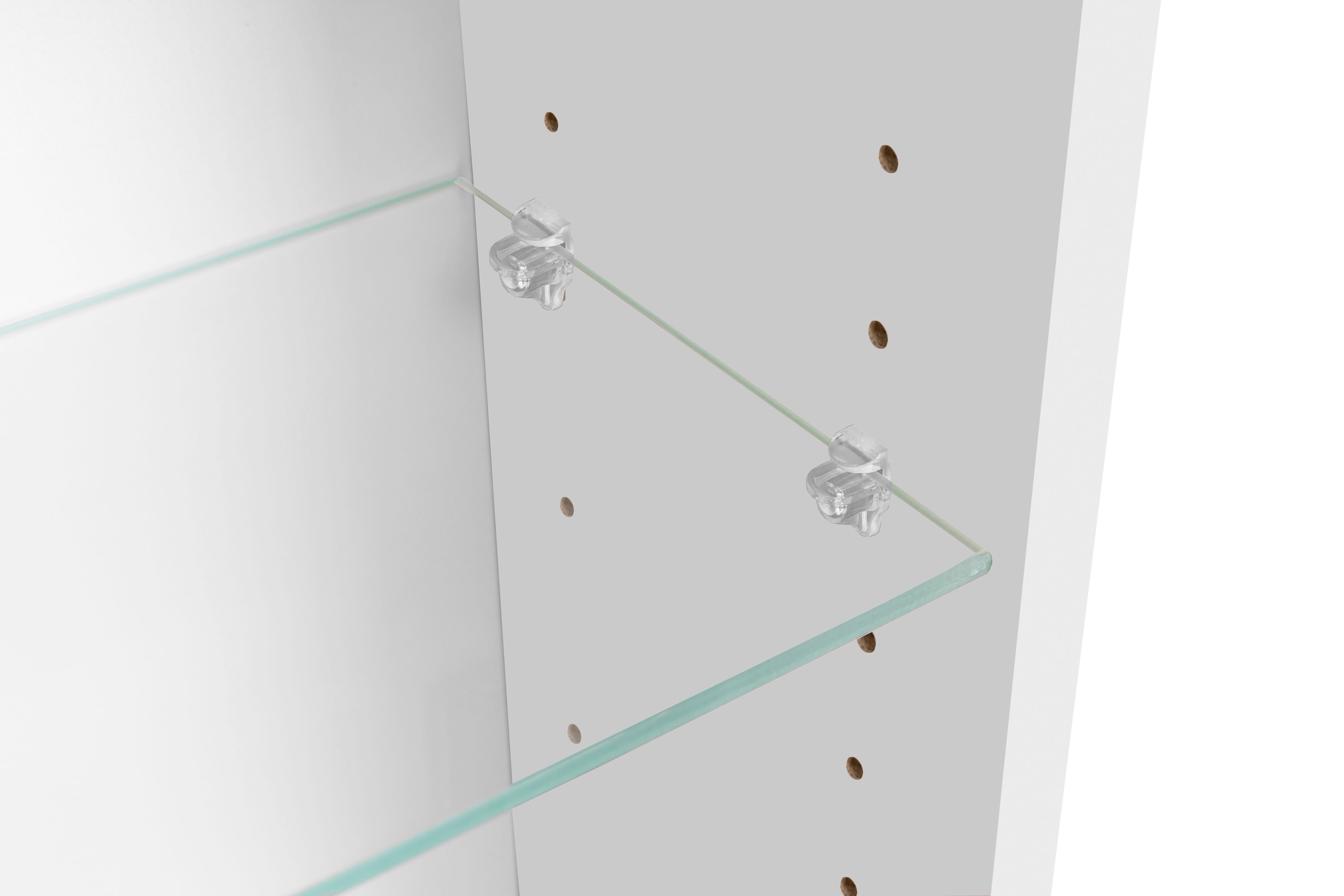 welltime Spiegelschrank »TRIENT, 3D-Spiegelschrank 120 cm, gedämpfte Scharniere« matt weiß/Wildeiche, gedämpfte Scharniere