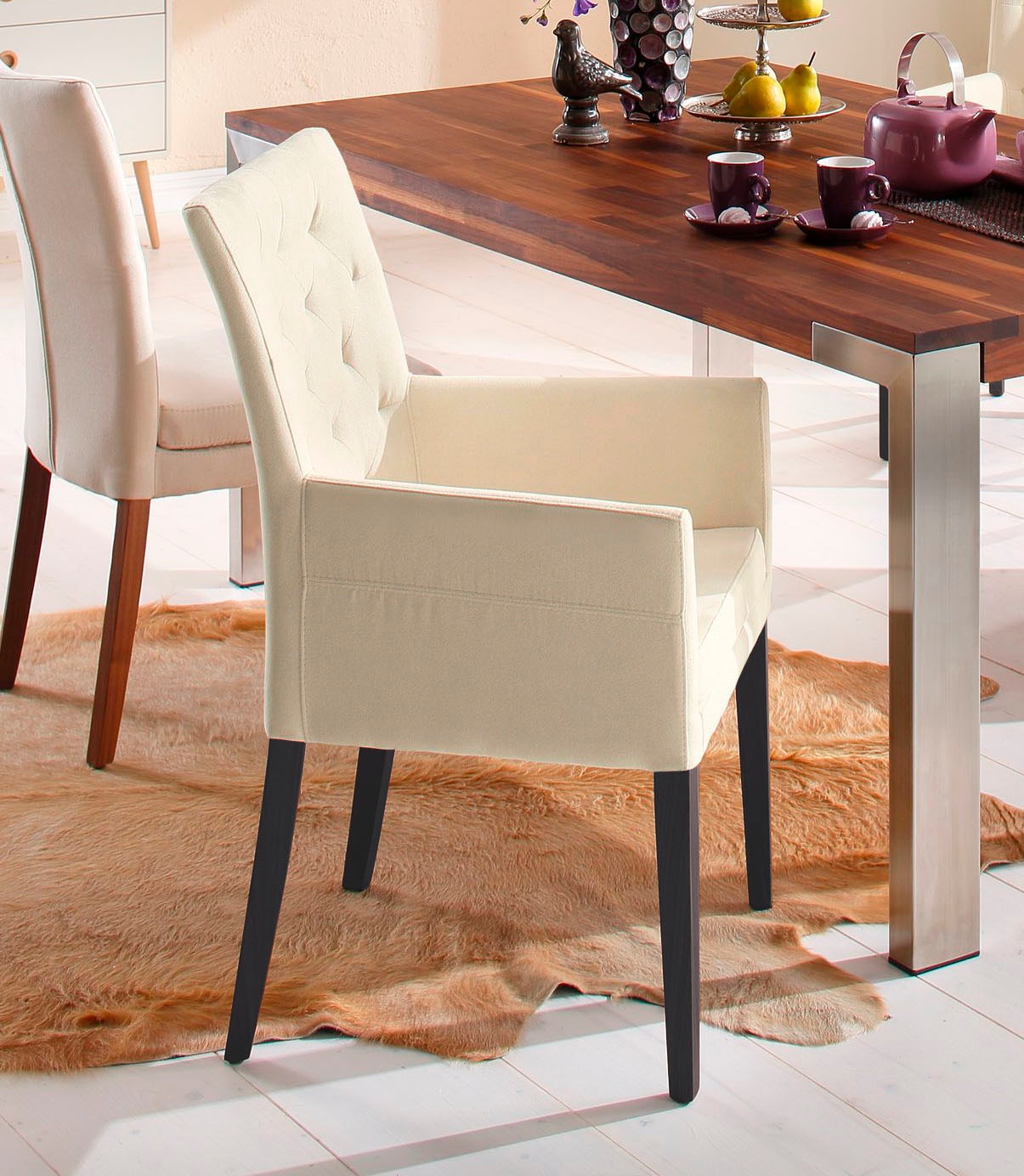 Home affaire Armlehnstuhl "Colorado" () 1 Stk. Luxus-Microfaser Beine aus m günstig online kaufen