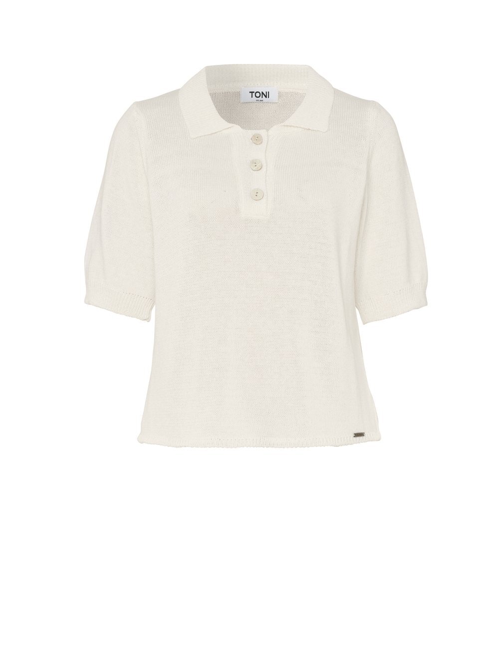 TONI Poloshirt »Greta« mit Knöpfen in Holzoptik