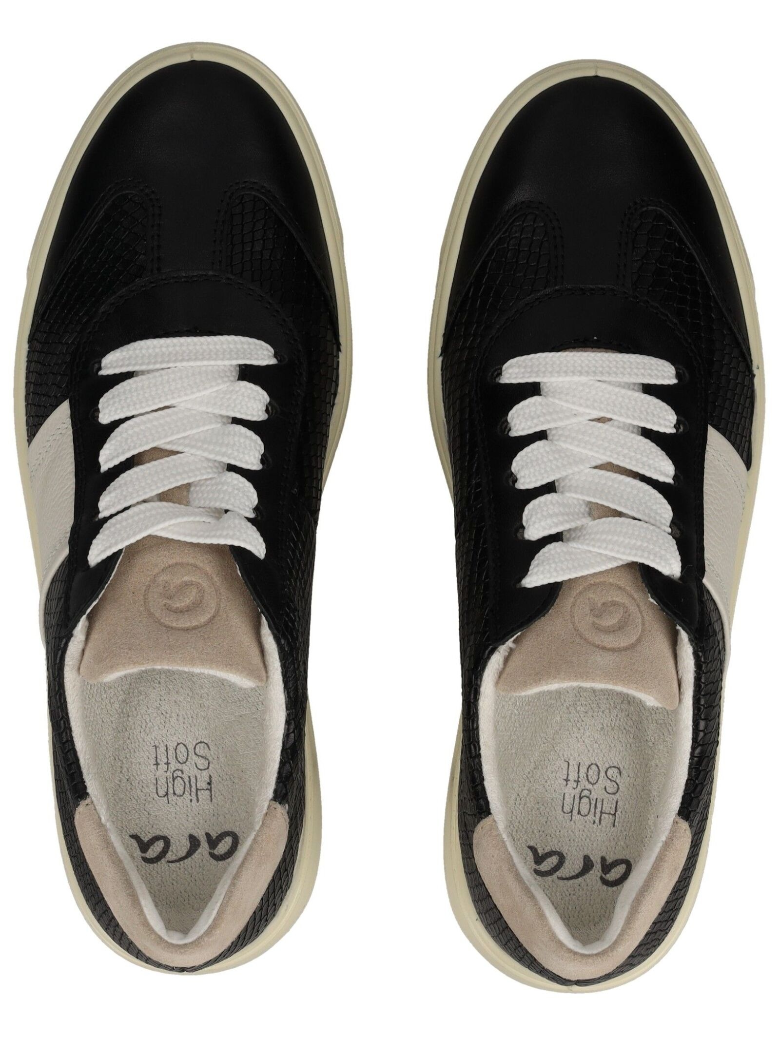 Ara Sneaker Leder Platform Sneaker Black/White Size 43 6