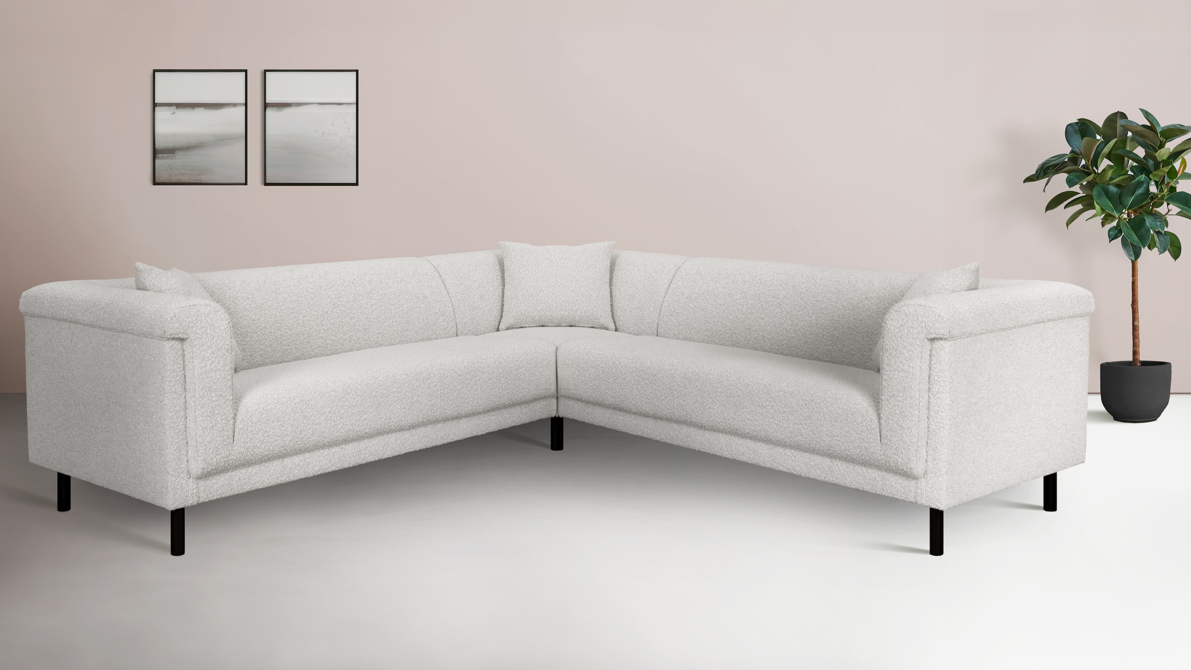 Home affaire Ecksofa "AGNIA L-Form B/T/H: 244/244/71 cm" incl. Zierkissen, günstig online kaufen