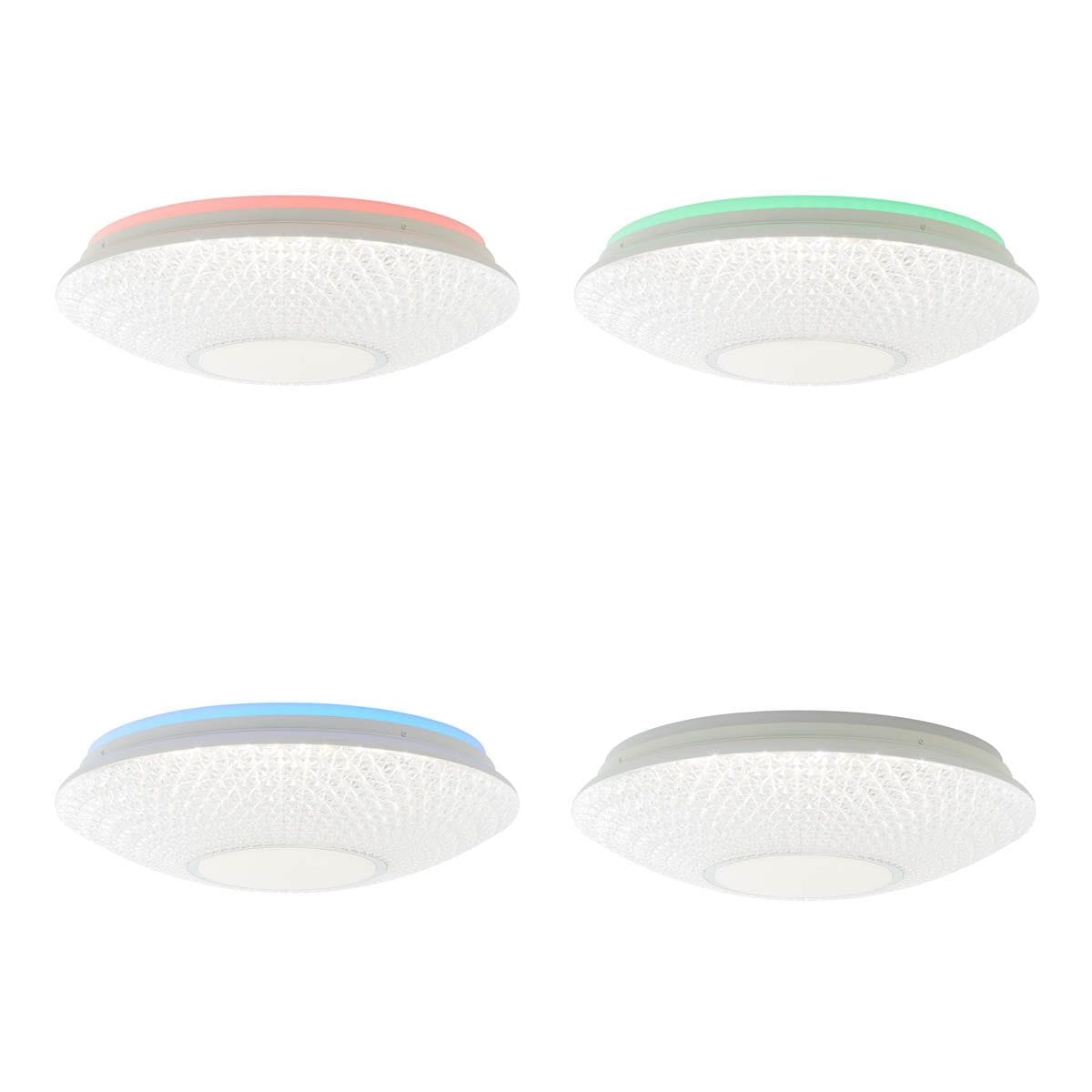 Brilliant LED Deckenleuchte »Lucian«, 1 flammig-flammig, Ø 50 cm, dimmbar, CCT, RGB-Backlight, 3200 lm, Fernbedienung, weiß