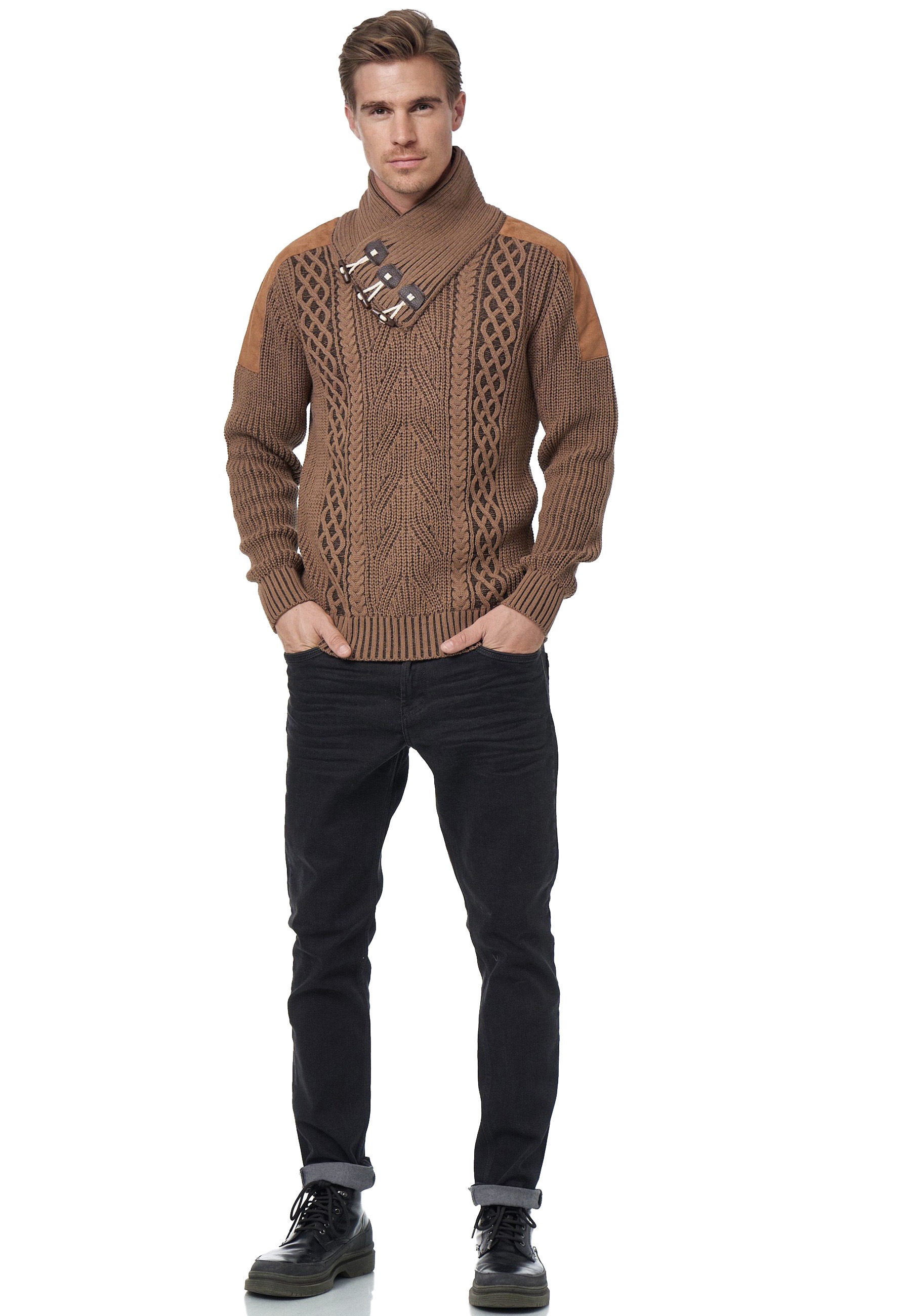 Rusty Neal Strickpullover, mit trendigem Strickmuster