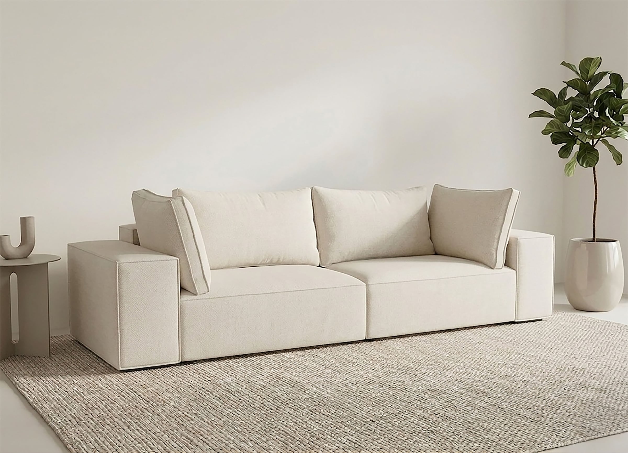 OTTO home "Conor XXL, B: 312cm, Liegefläche: 138x 238cm, in Cord und Velours" mit Schlaffunktion und Bettkasten