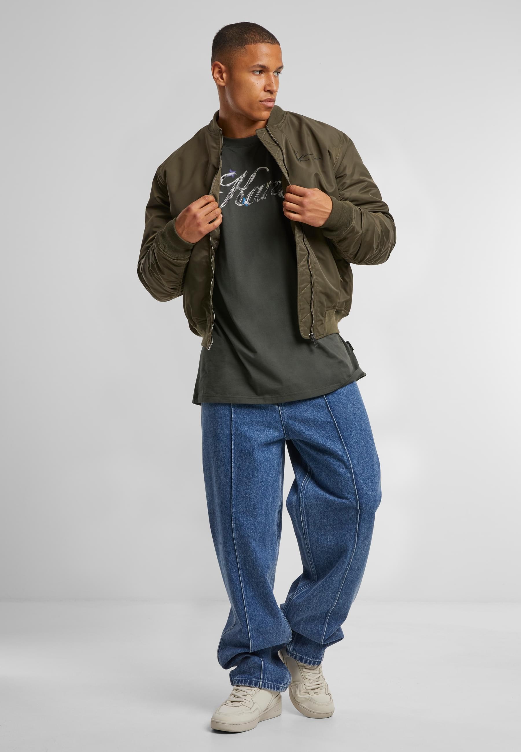 Karl Kani Bomberjacke »Karl Kani KK Kani Back Embroidery Bomberjacket«, (1 St.), ohne Kapuze