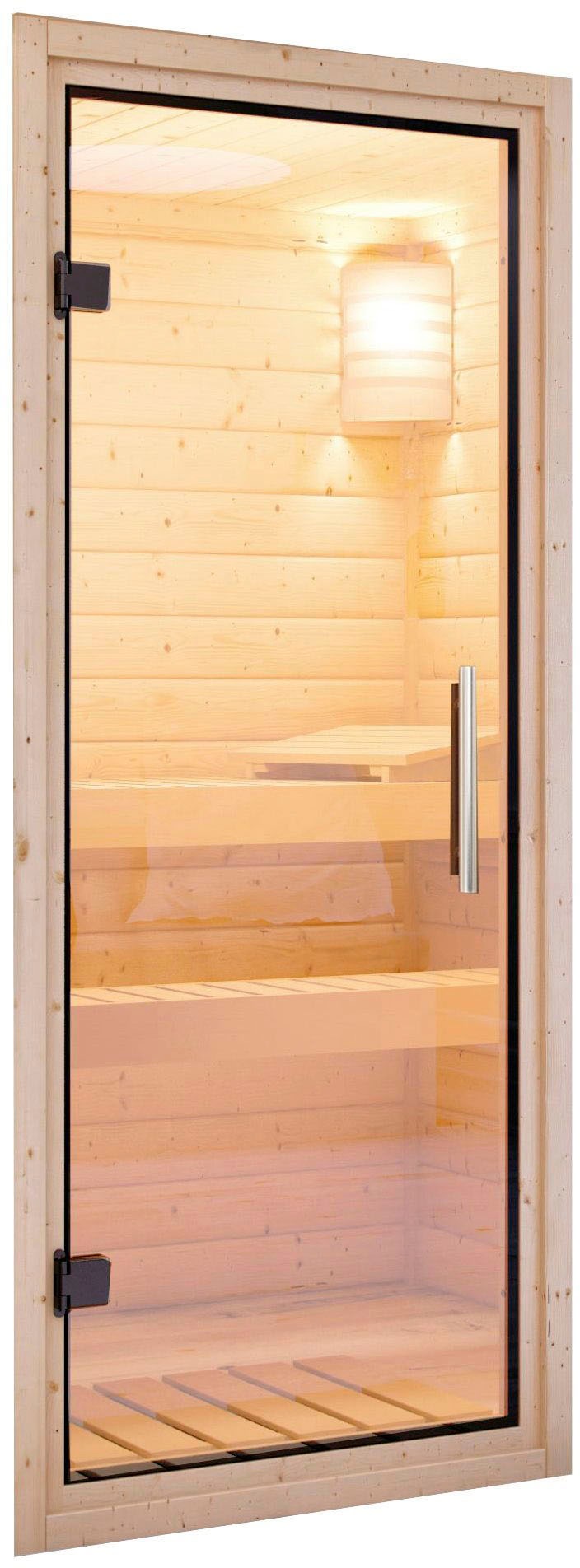 Karibu Sauna »Solida«, (Set), 9 KW-Ofen mit integrierter Steuerung