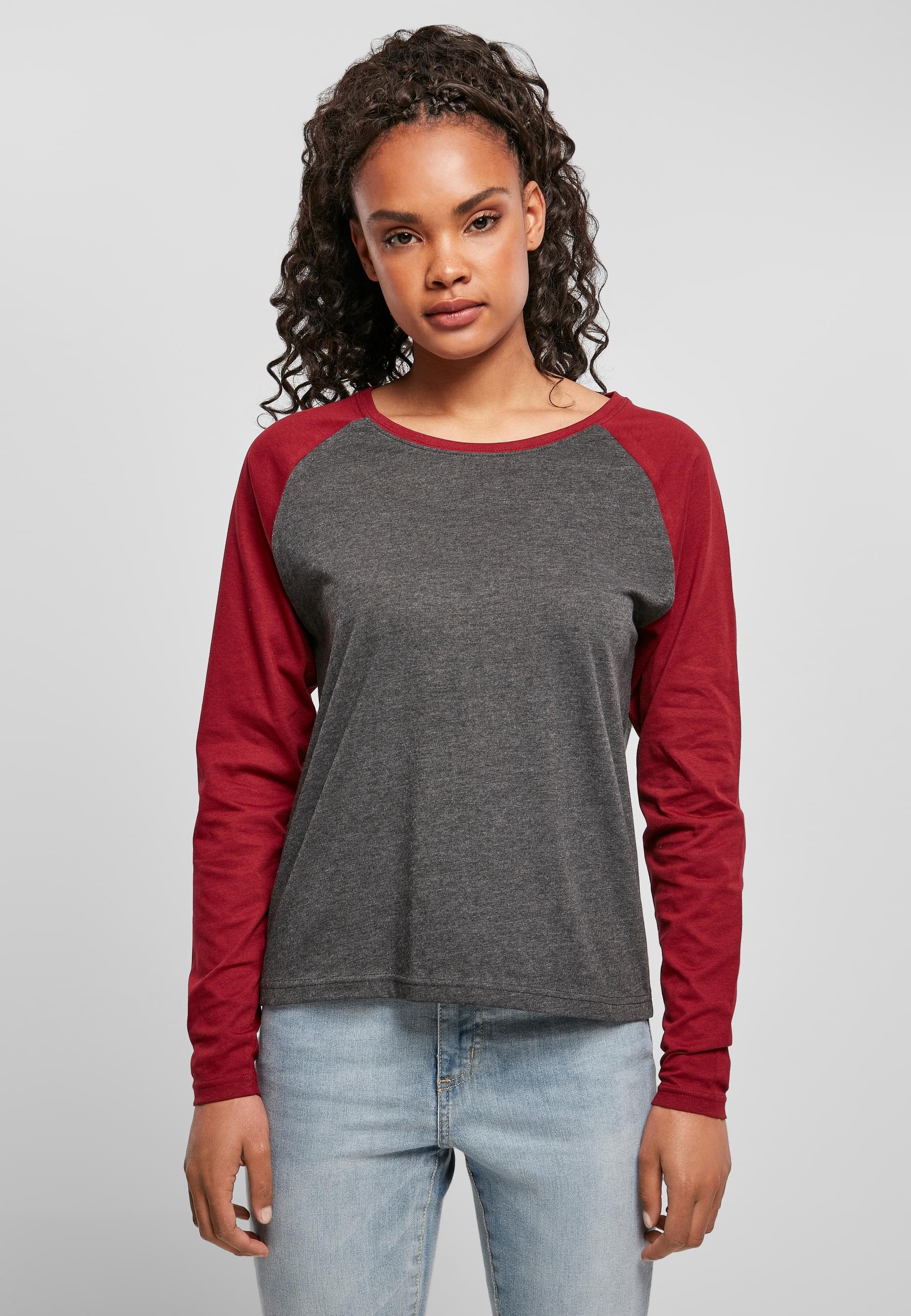 URBAN CLASSICS Langarmshirt »Urban Classics Damen Ladies Contrast Raglan Longsleeve«, (1 tlg.)